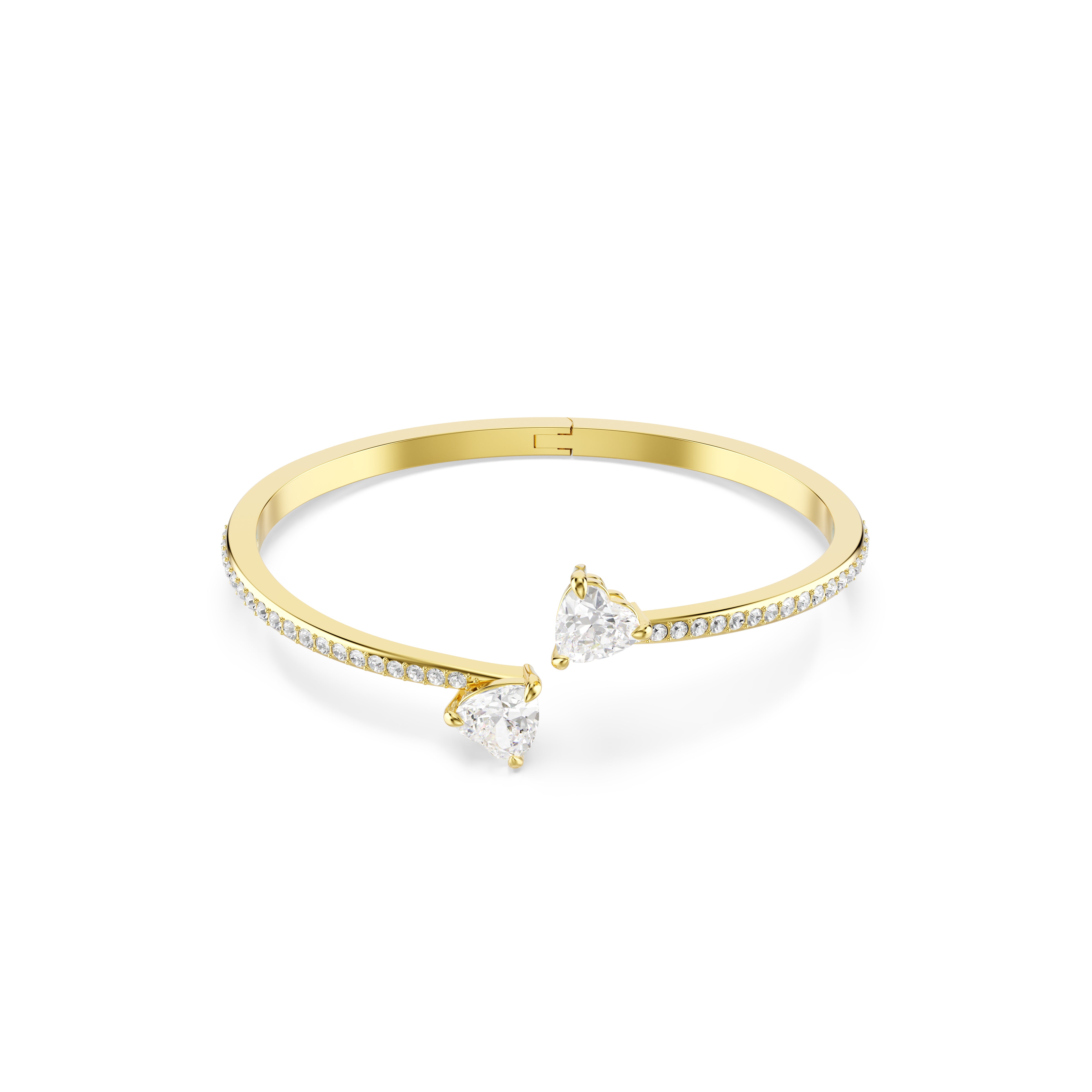 Mesmera Bileklik, Kalp, Beyaz, Altin Rengi Kaplama