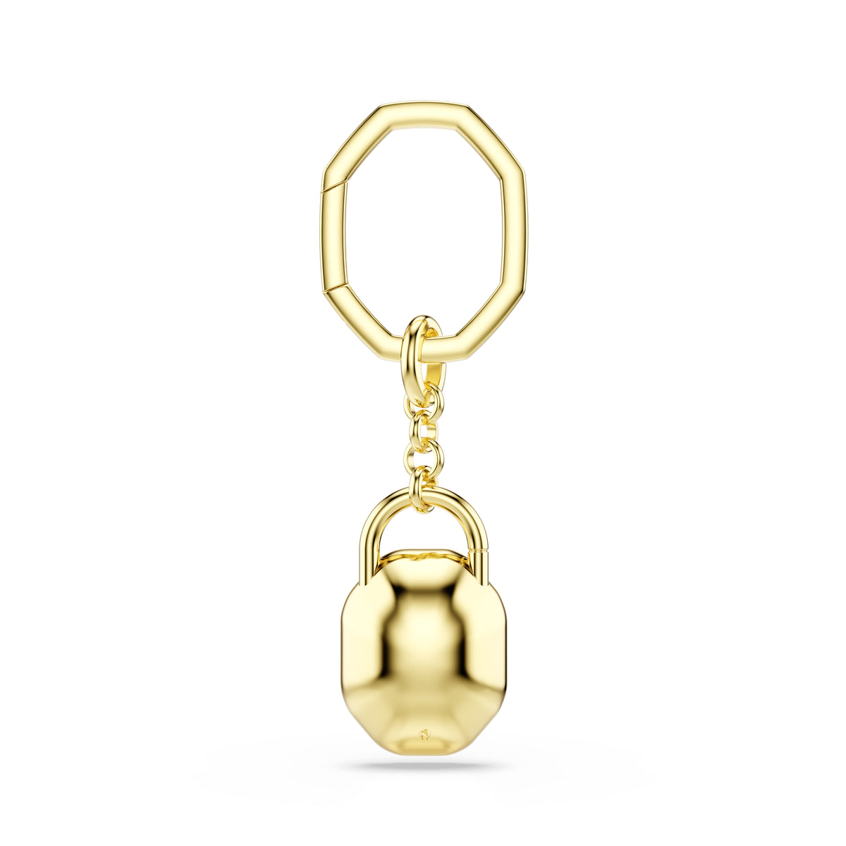 Symbolica Anahtarlık, Oval Kesim, Beyaz, Sarı Altın Rengi Kaplama