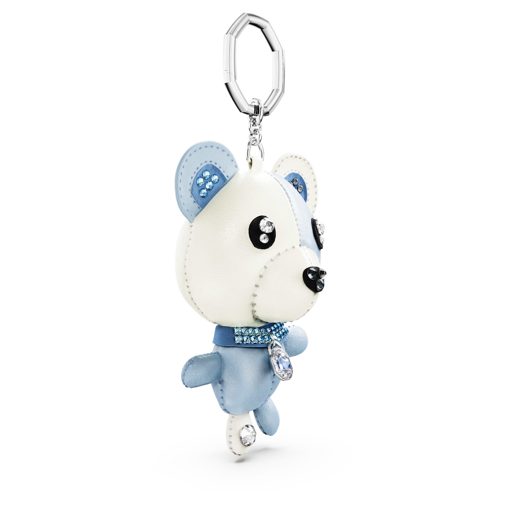 Teddy Çanta Charm'ı, Ayıcık, Mavi, Rodyum Kaplama