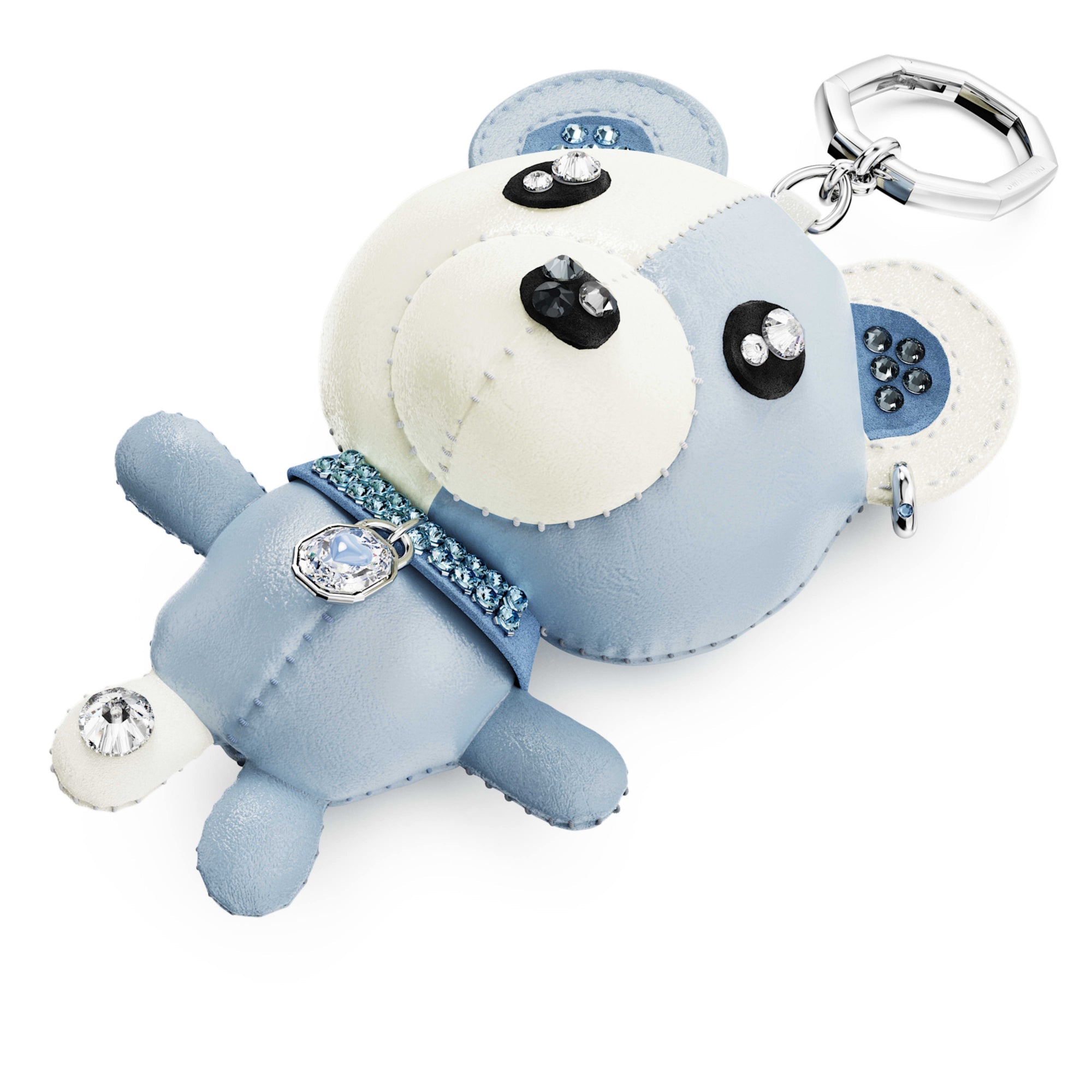Teddy Çanta Charm'ı, Ayıcık, Mavi, Rodyum Kaplama