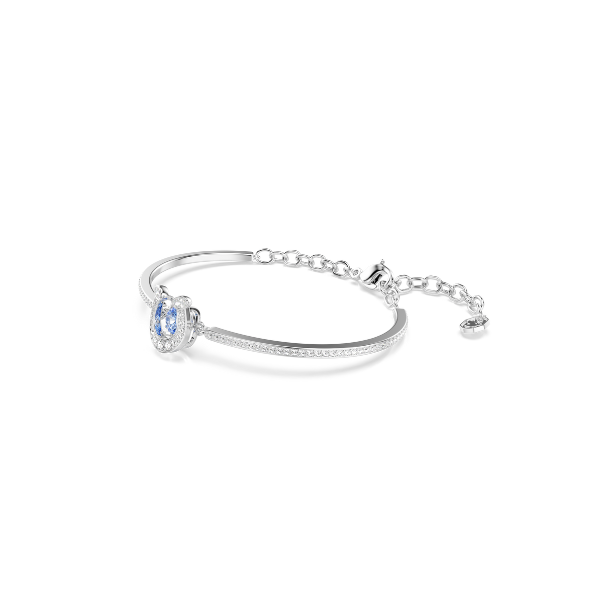 Symbolica Bangle Bileklik, Yuvarlak Kesim, At Nalı, Mavi, Rodyum Kaplama, M
