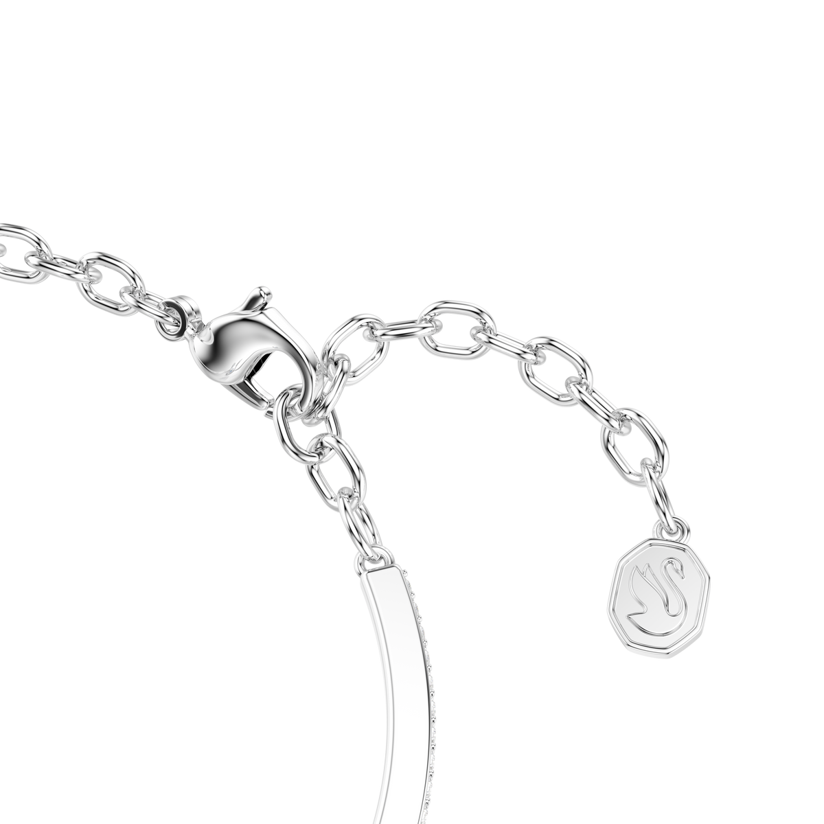 Symbolica Bangle Bileklik, Yuvarlak Kesim, At Nalı, Mavi, Rodyum Kaplama, M
