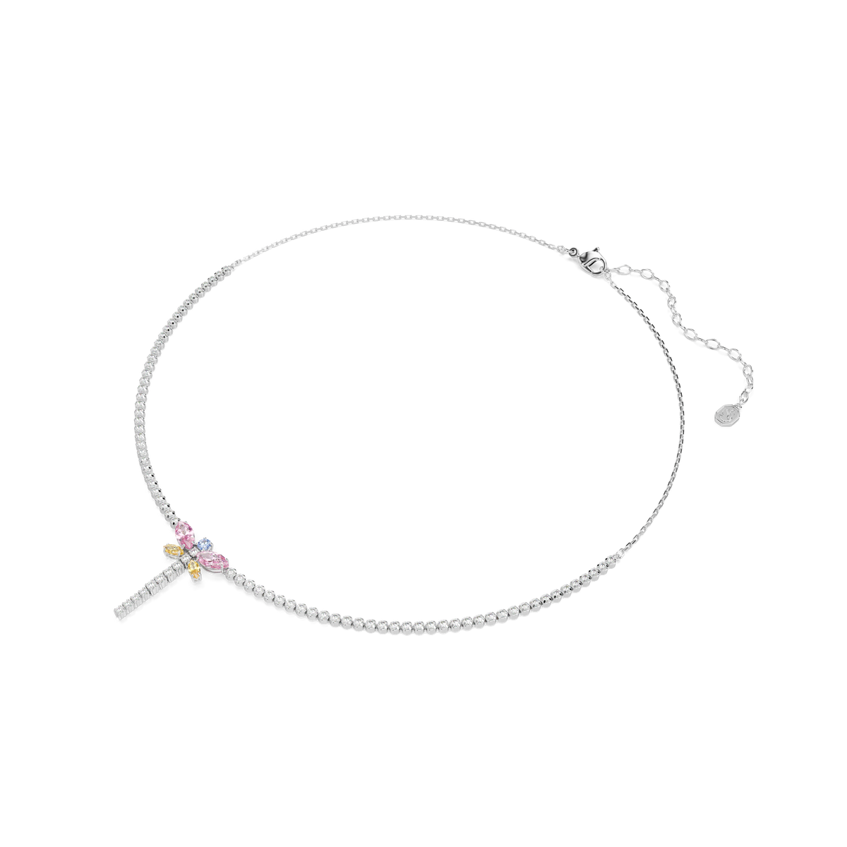 Ariana Grande x Swarovski Y-Kolye, Karışık Kesim, Yusufçuk, Çok Renkli, Rodyum Kaplama