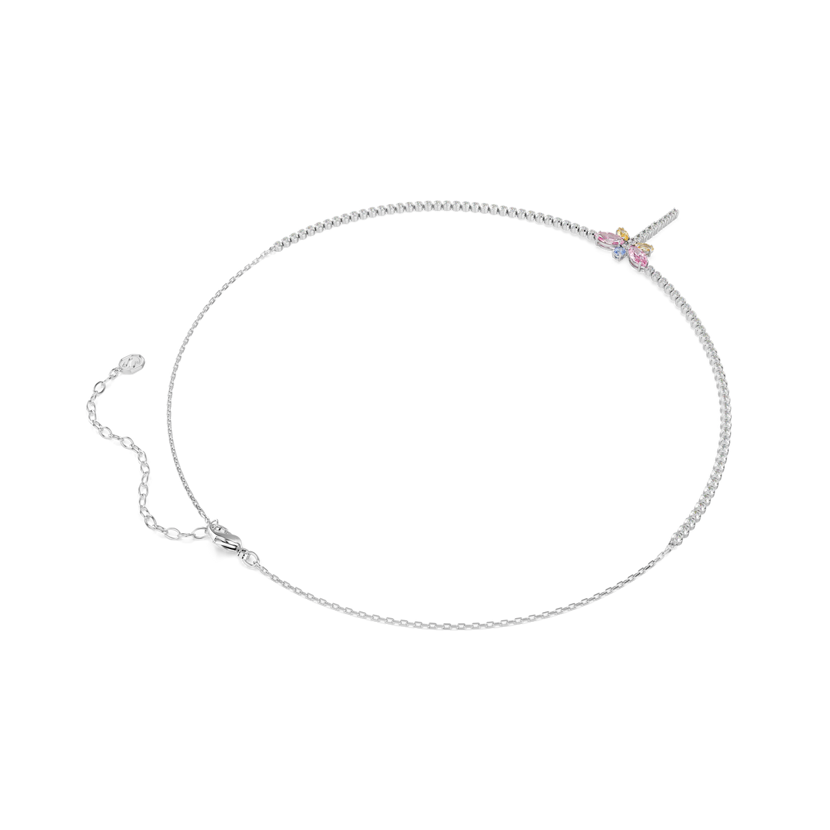 Ariana Grande x Swarovski Y-Kolye, Karışık Kesim, Yusufçuk, Çok Renkli, Rodyum Kaplama