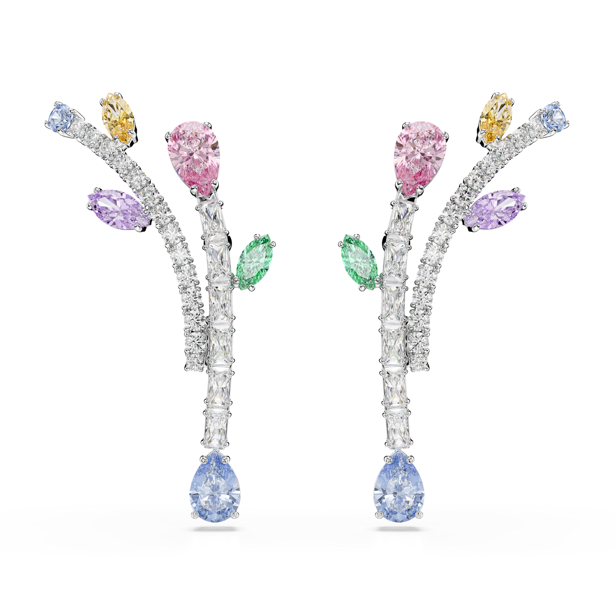 Ariana Grande x Swarovski Damla Küpe, Karışık Kesim, Çok Renkli, Rodyum Kaplama