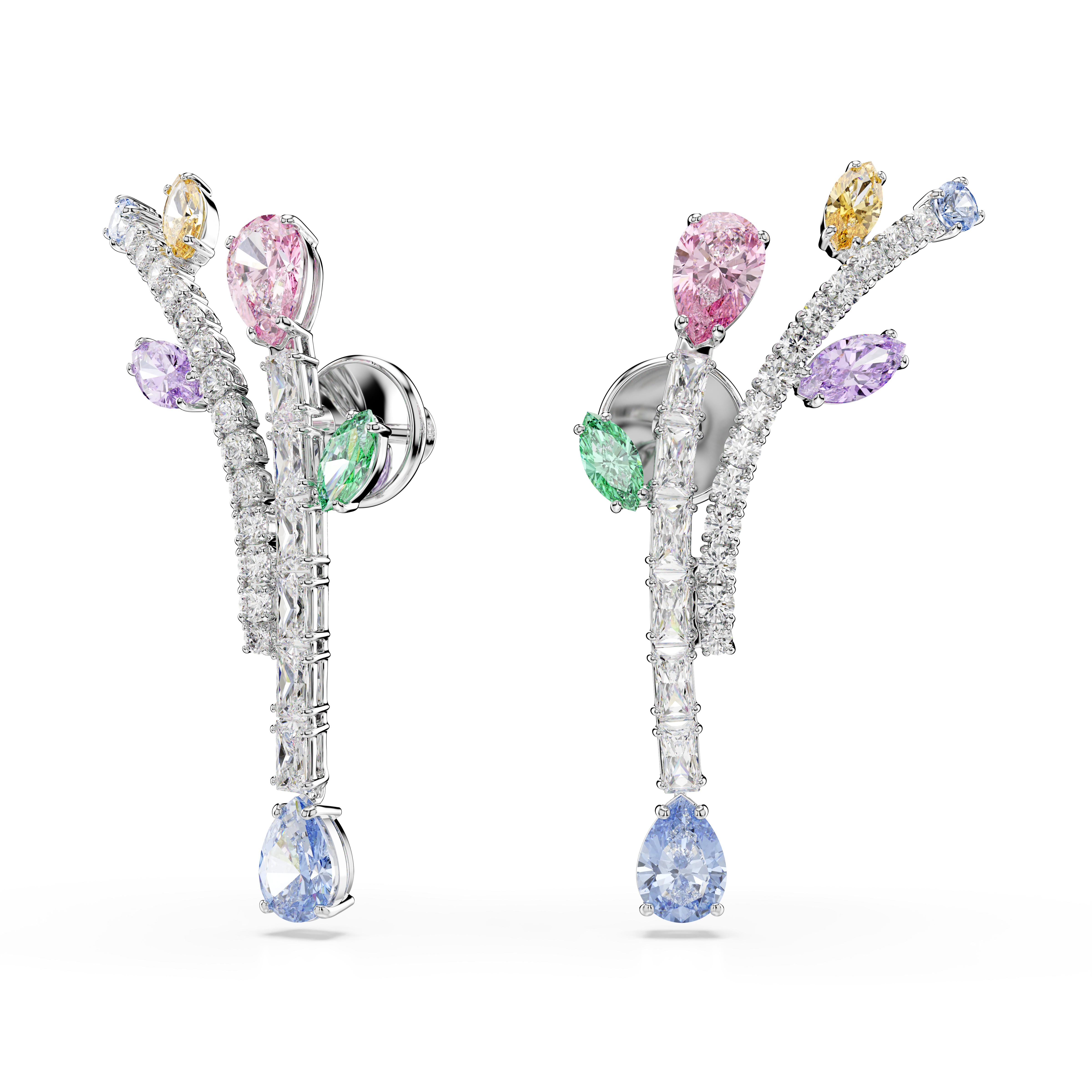 Ariana Grande x Swarovski Damla Küpe, Karışık Kesim, Çok Renkli, Rodyum Kaplama