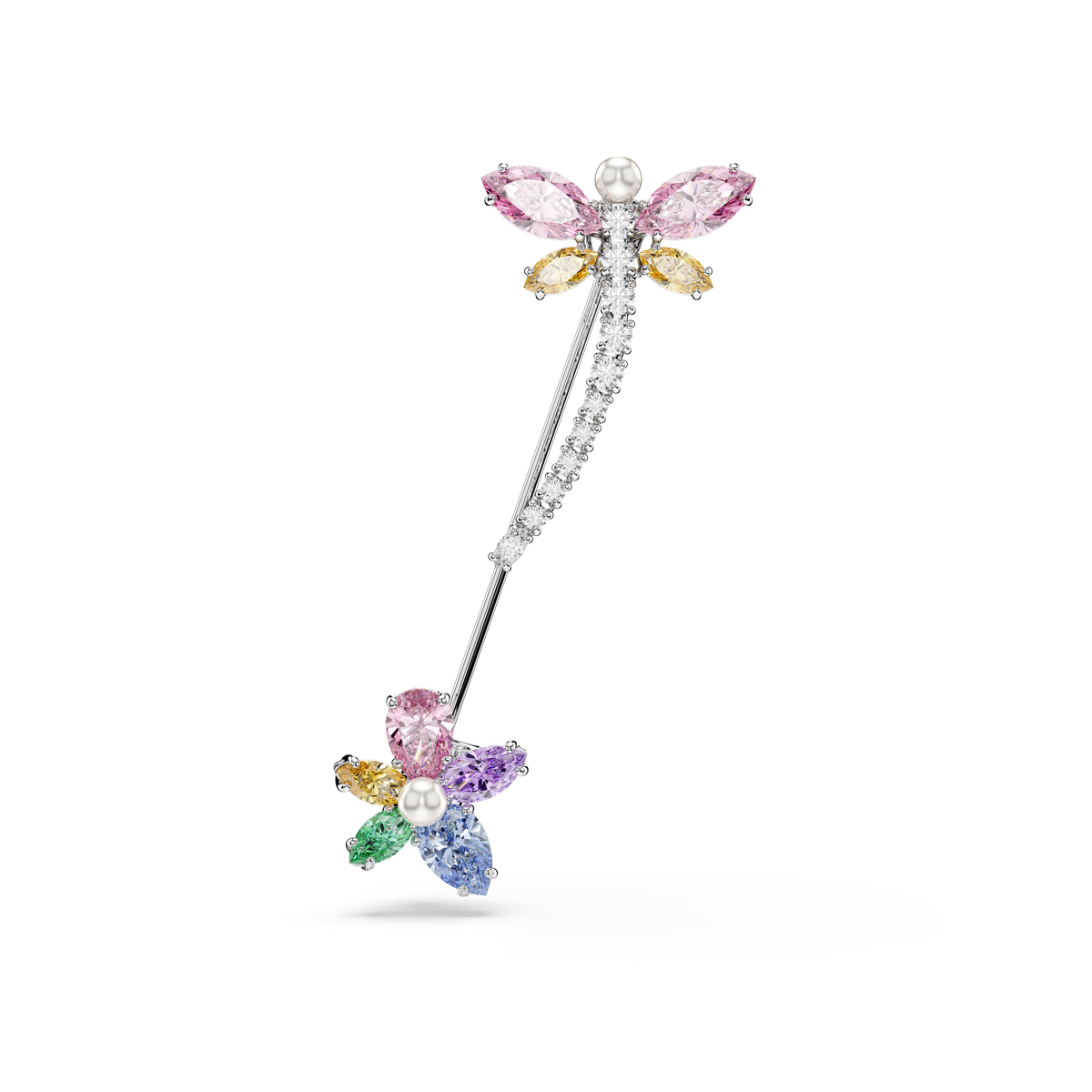 Ariana Grande x Swarovski Broş, Karışık Kesim, Yusufçuk, Çok Renkli, Rodyum Kaplama