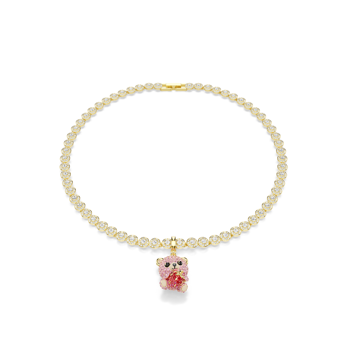 Idyllia Charm, Karışık Kesim, Ayıcık, Pembe, Sarı Altın Rengi Kaplama