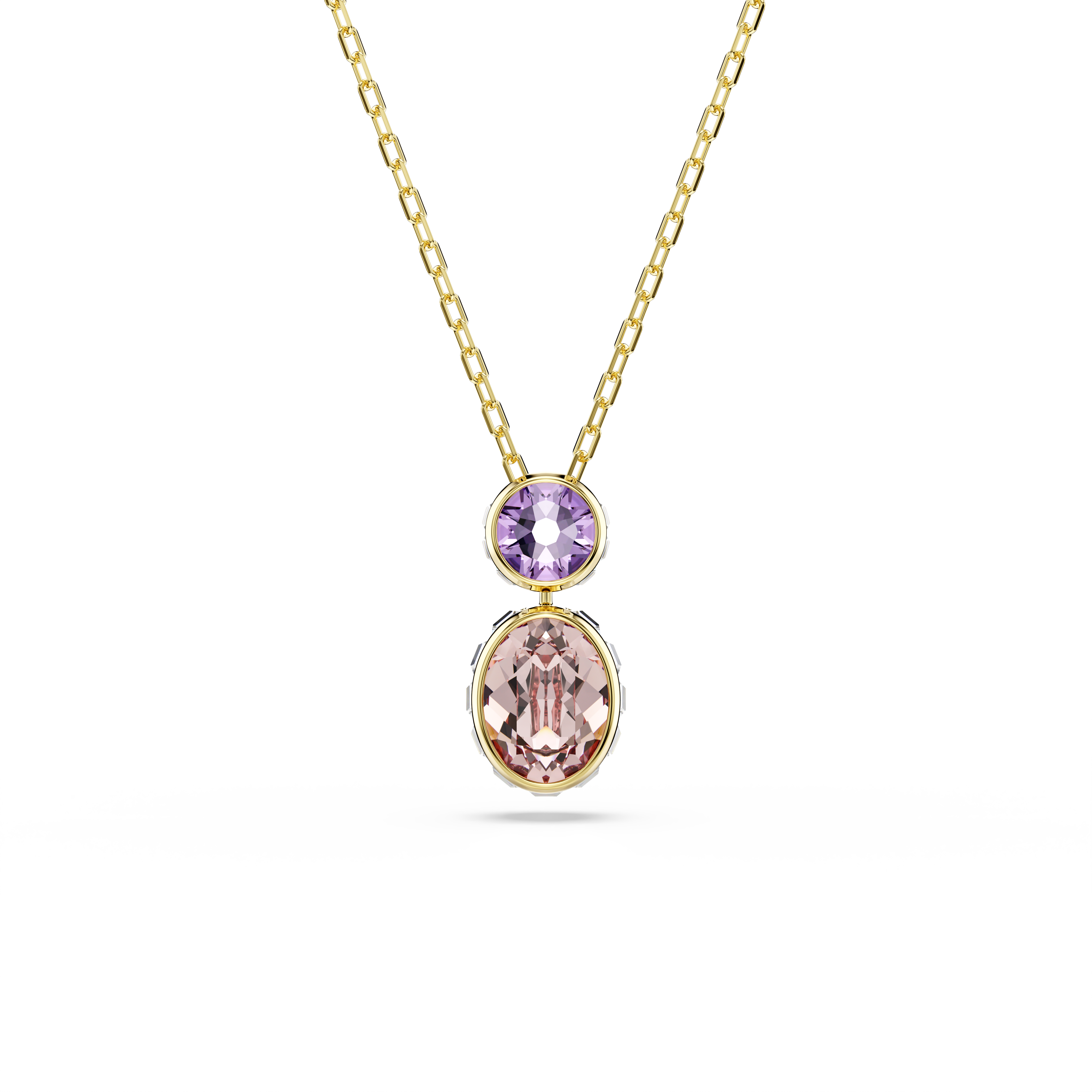 Chroma Kolye, Karişik Kesim, Çok Renkli, Sari Altin Rengi Kaplama