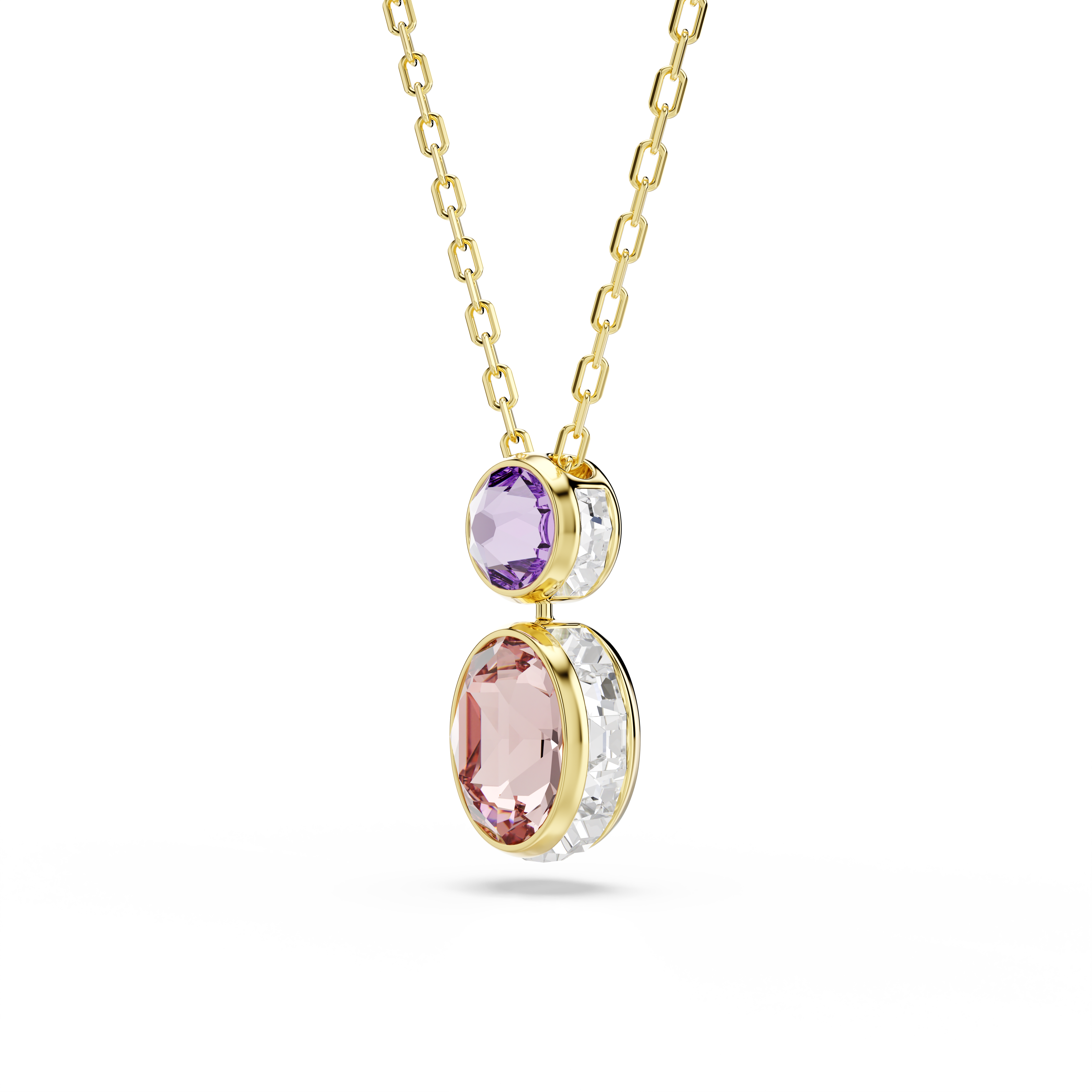 Chroma Kolye, Karişik Kesim, Çok Renkli, Sari Altin Rengi Kaplama