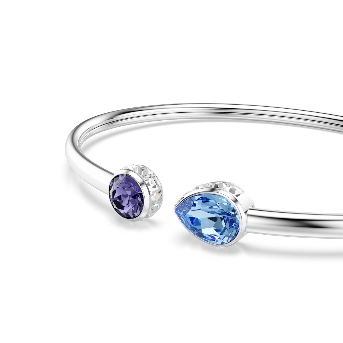 Chroma Bangle Bileklik, Karışık Kesim, Çok Renkli, Rodyum Kaplama