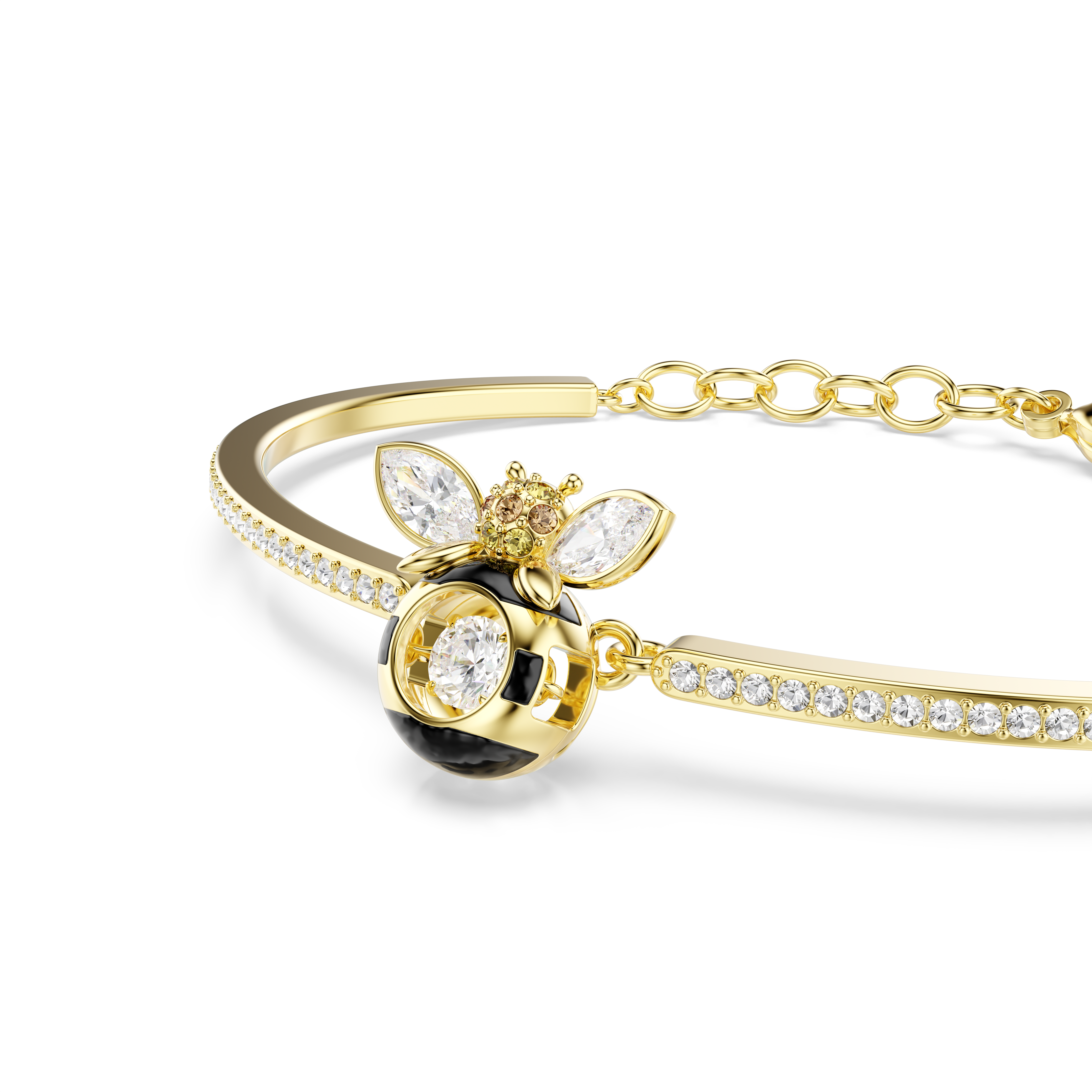 Idyllia Bangle Bileklik, Karışık Kesim, Arı, Çok Renkli, Sarı Altın Rengi Kaplama