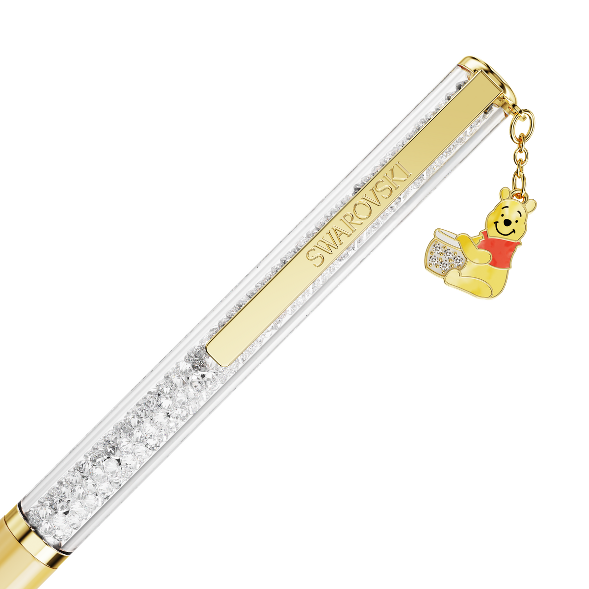 Crystalline Tükenmez Kalem, Winnie The Pooh, Sarı Lakeli, Sarı Altın Rengi Kaplama