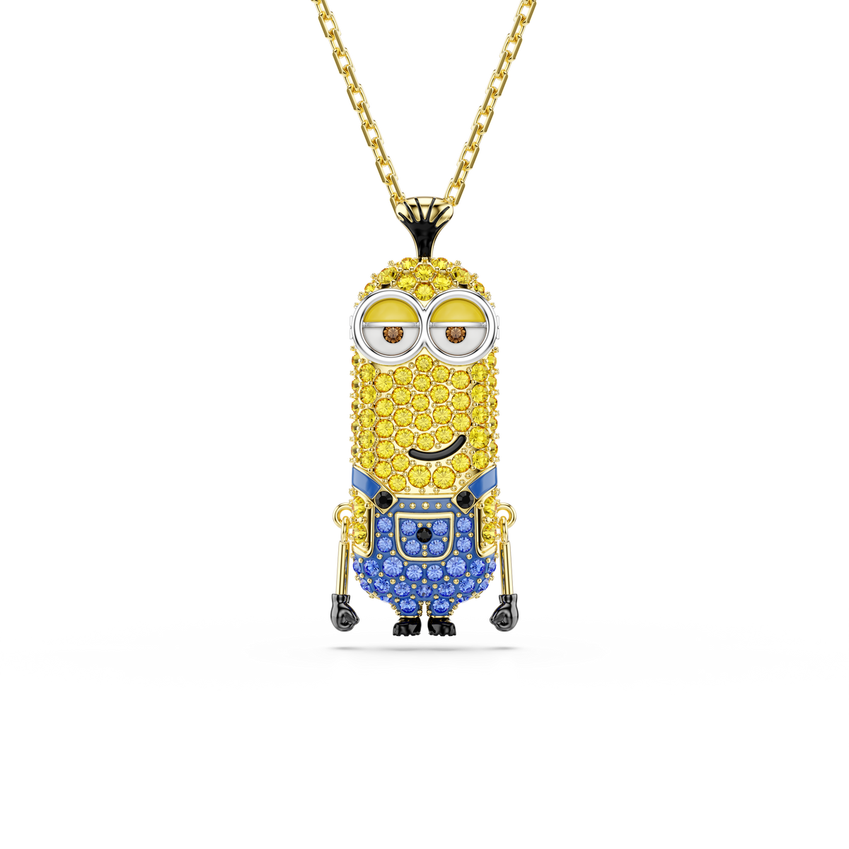 Minions Kevin Kolye, Pave, Çok Renkli, Sarı Altın Rengi Kaplama