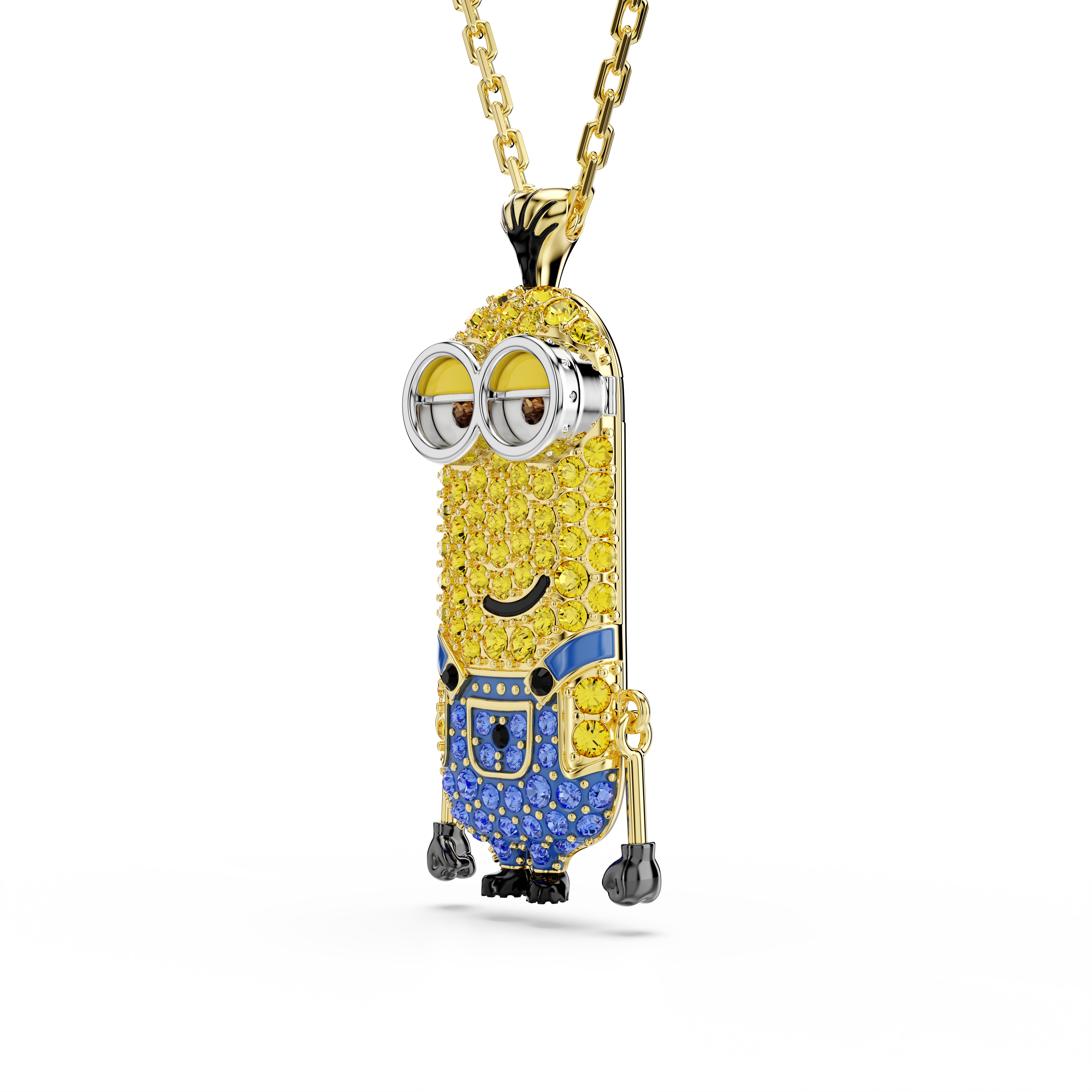 Minions Kevin Kolye, Pave, Çok Renkli, Sarı Altın Rengi Kaplama