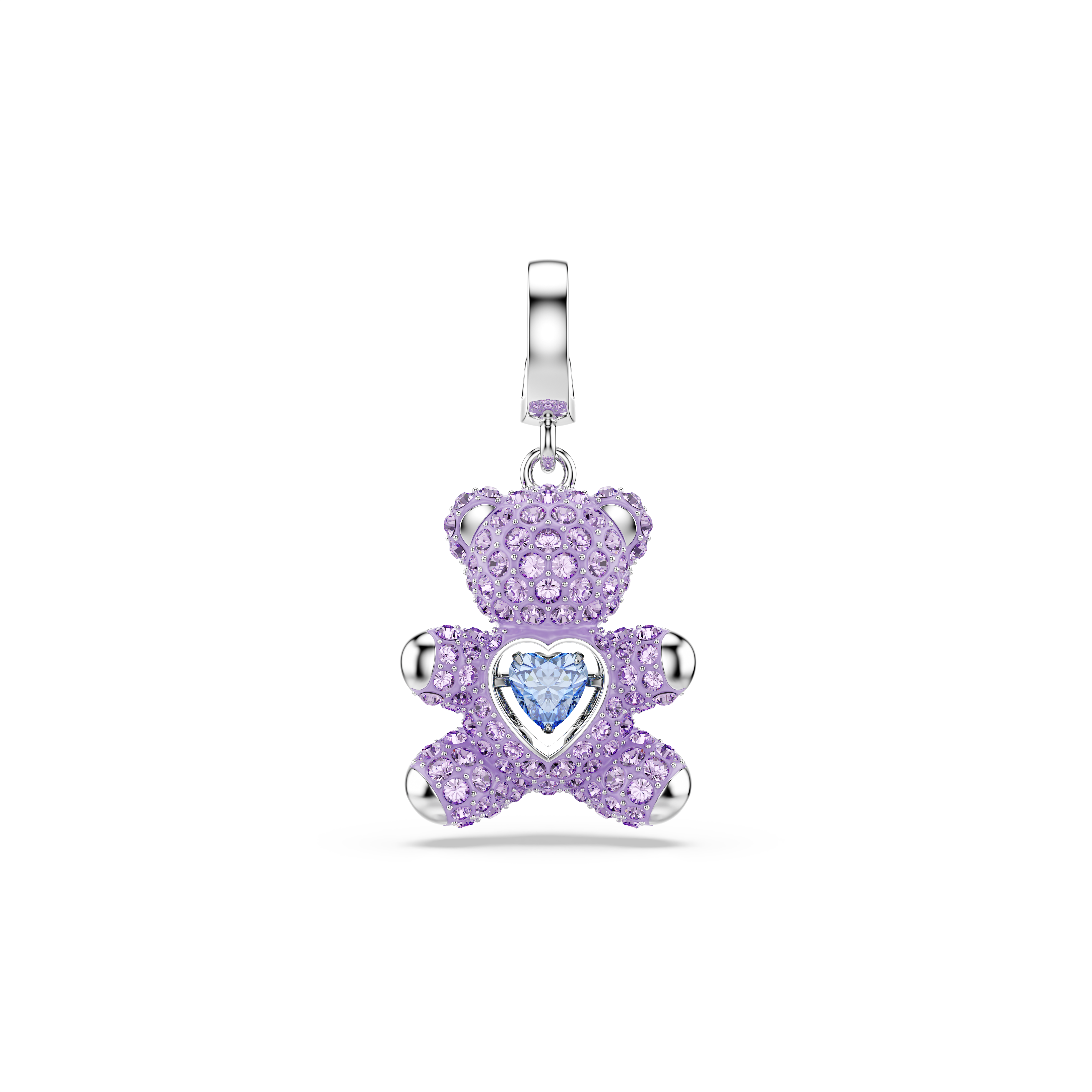 Idyllia Charm, Karışık Kesim, Ayıcık, Mor, Rodyum Kaplama