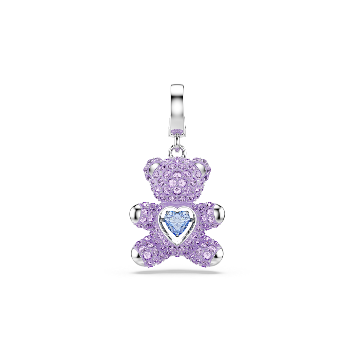 Idyllia Charm, Karışık Kesim, Ayıcık, Mor, Rodyum Kaplama