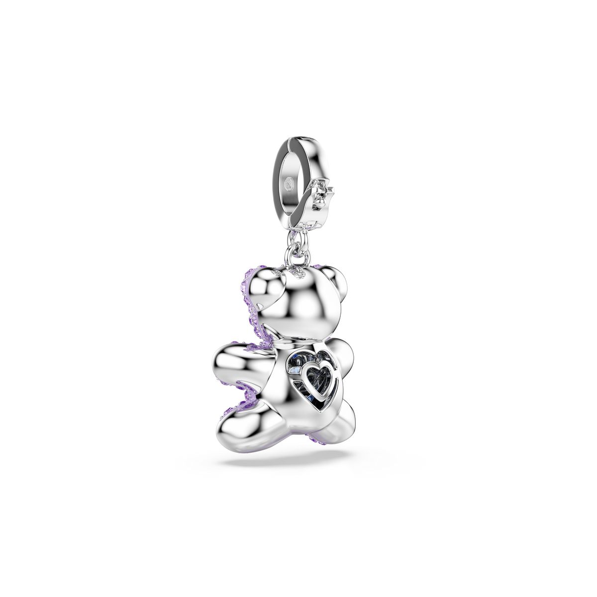 Idyllia Charm, Karışık Kesim, Ayıcık, Mor, Rodyum Kaplama
