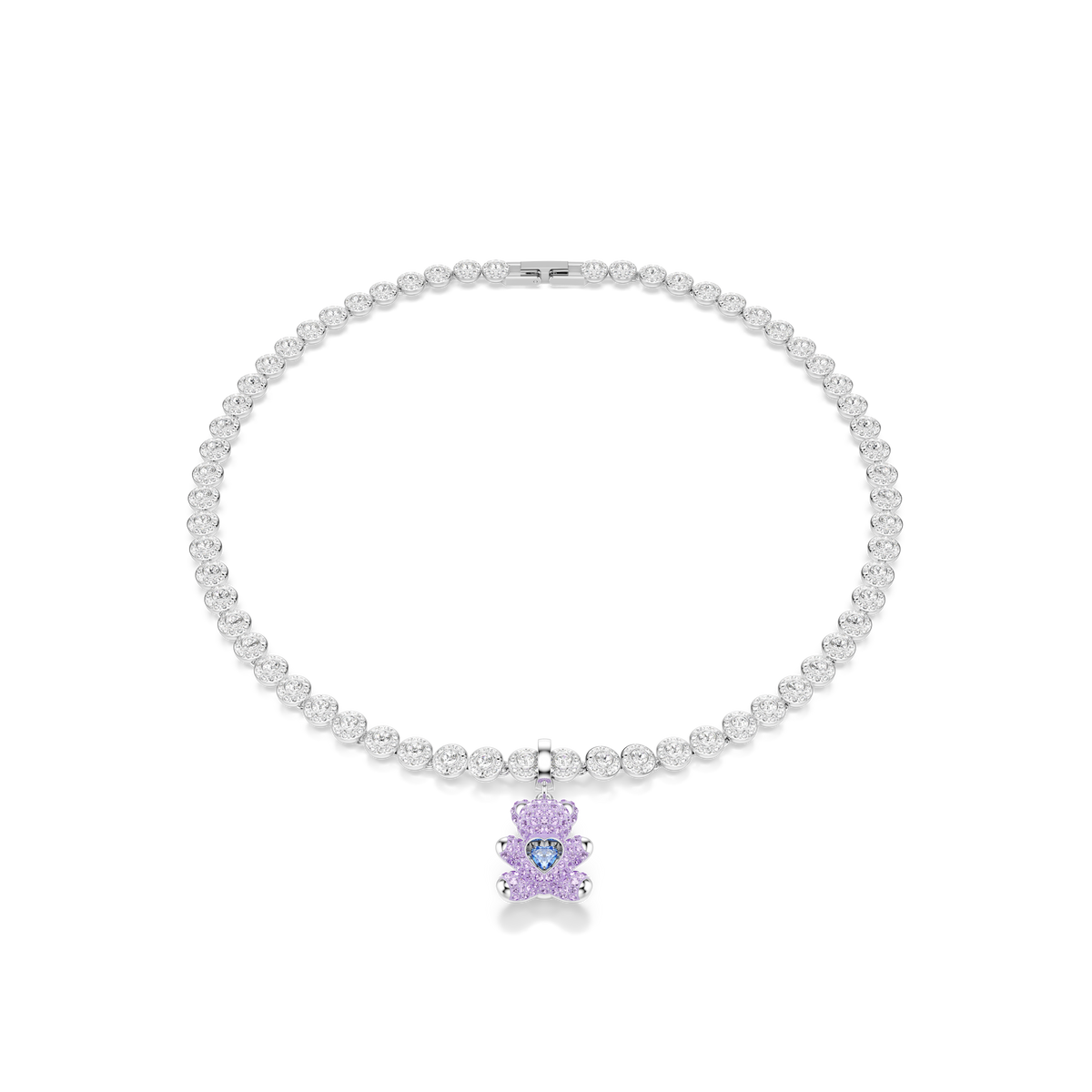 Idyllia Charm, Karışık Kesim, Ayıcık, Mor, Rodyum Kaplama