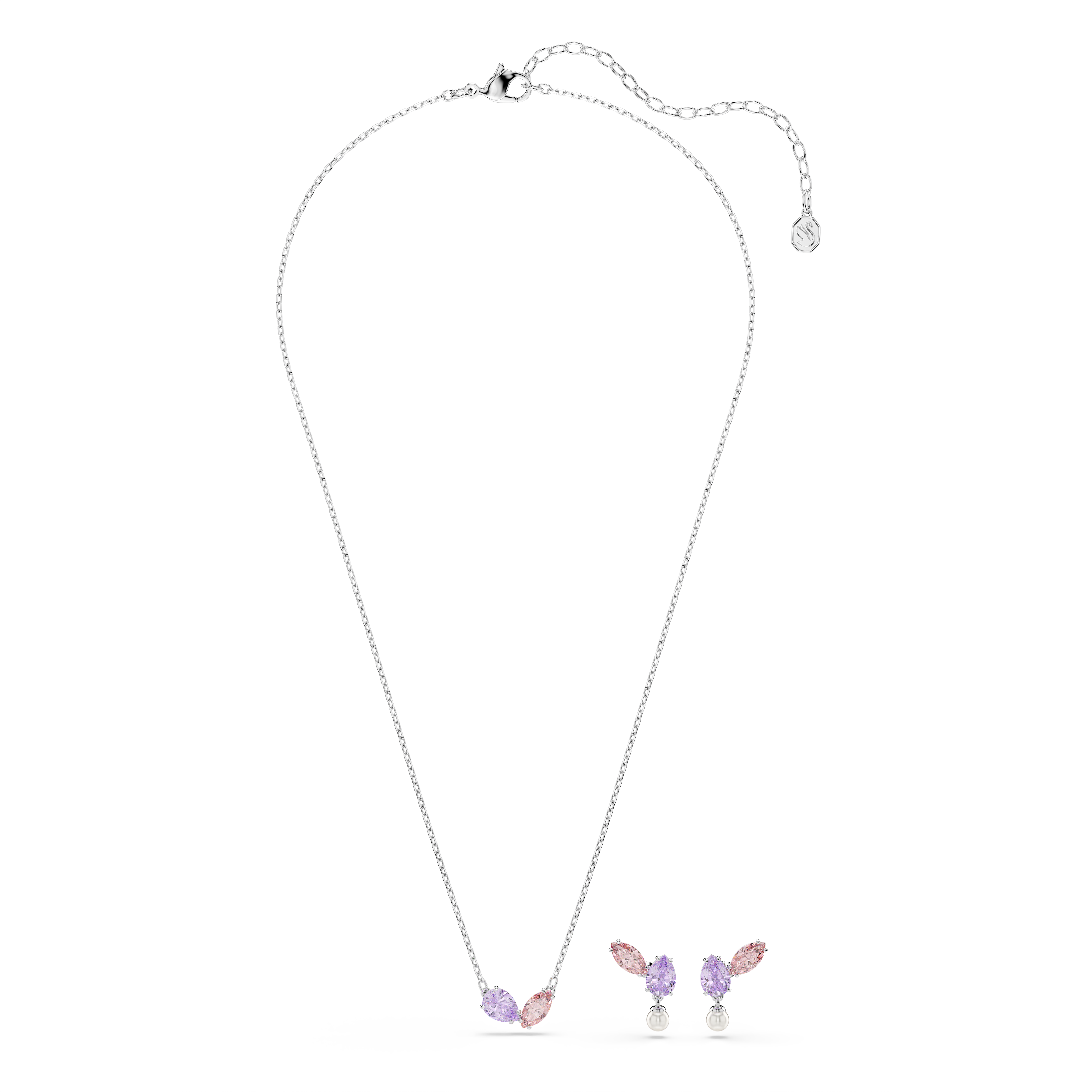 Ariana Grande x Swarovski Set, Karışık Kesim, Çok Renkli, Rodyum Kaplama