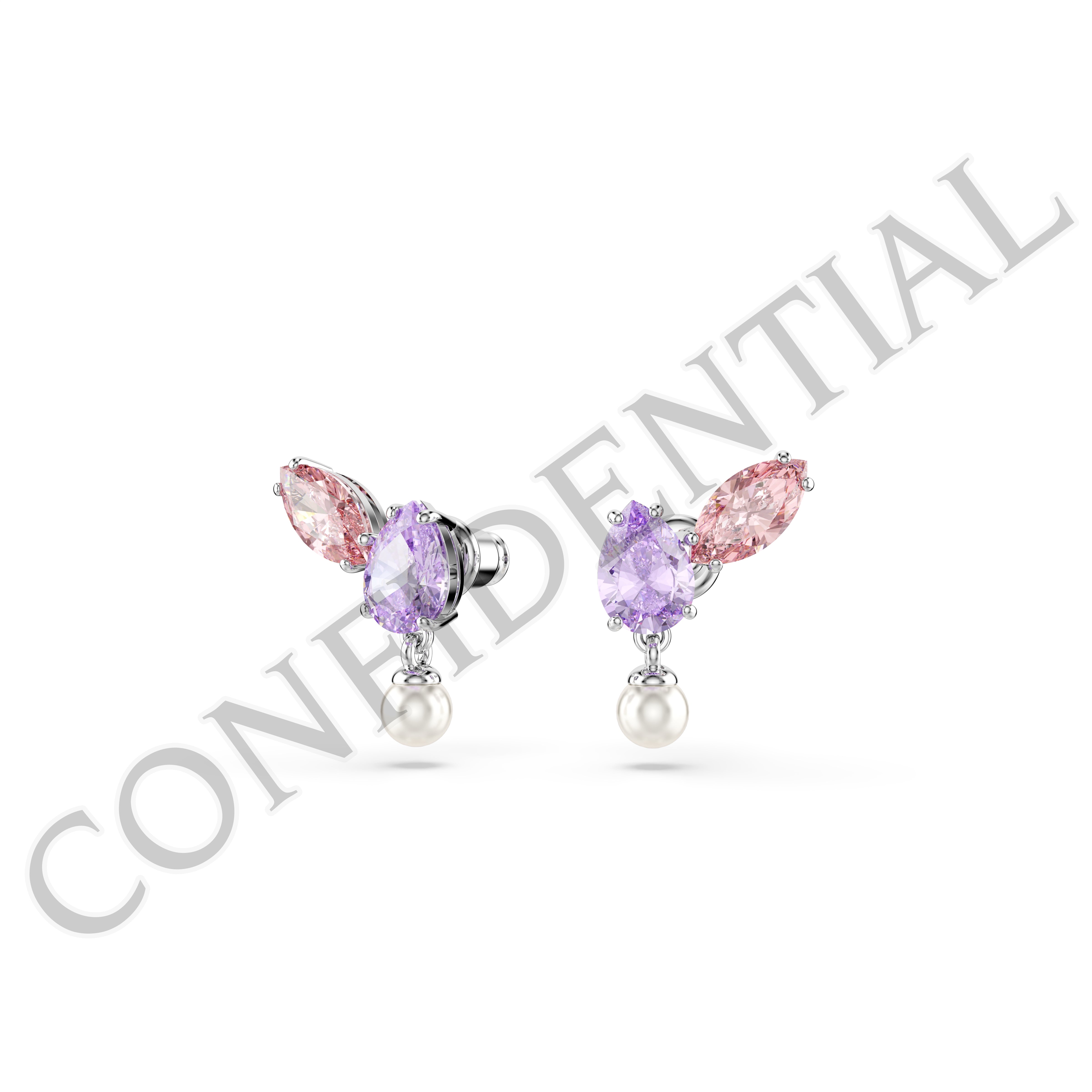 Ariana Grande x Swarovski Set, Karışık Kesim, Çok Renkli, Rodyum Kaplama