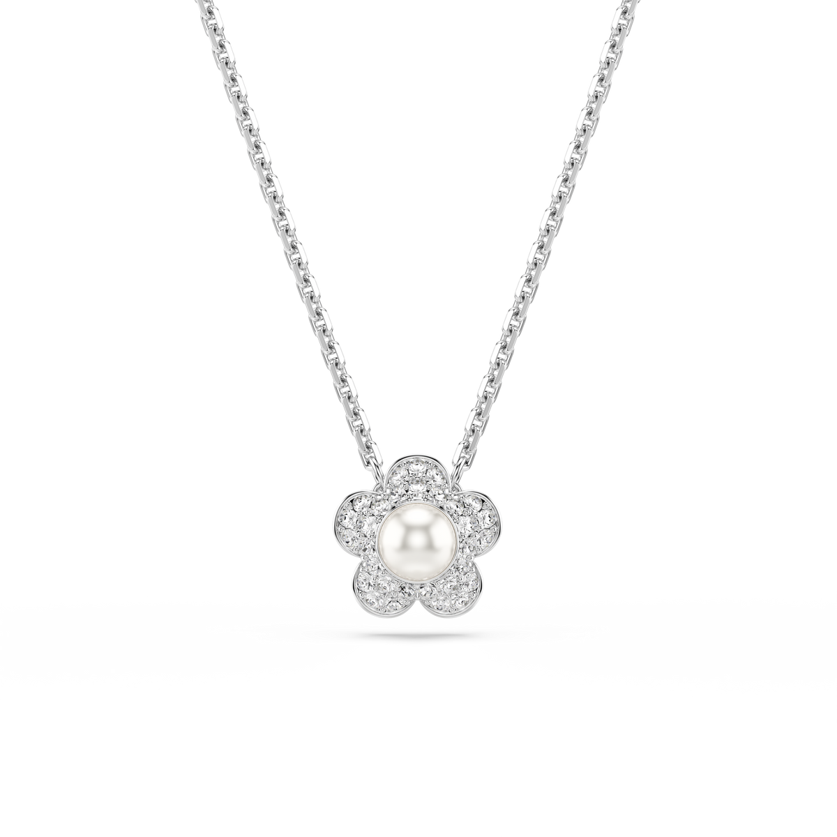 Ariana Grande x Swarovski Set, Kristal İnci, Yuvarlak Kesim, Çiçek, Beyaz, Rodyum Kaplama