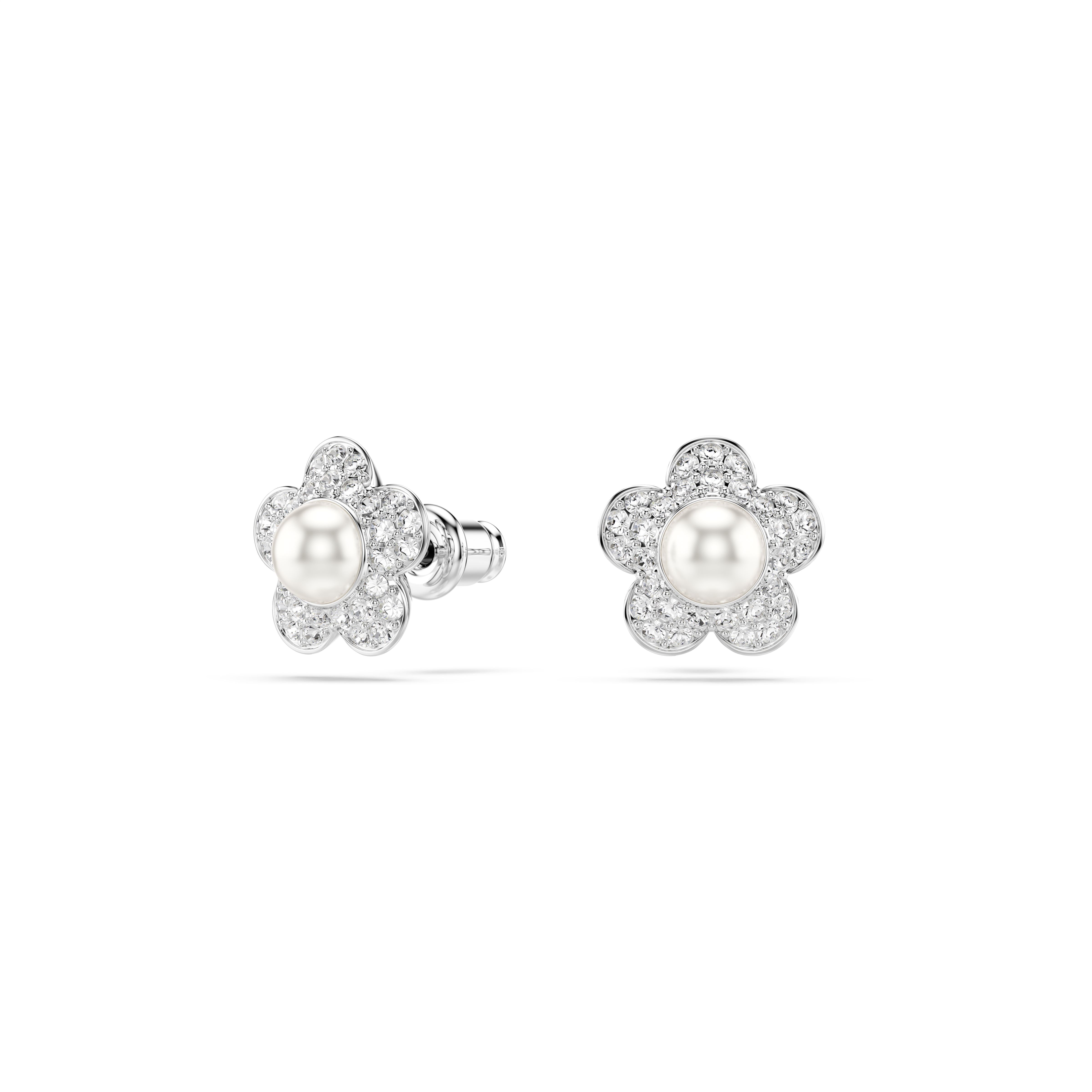 Ariana Grande x Swarovski Set, Kristal İnci, Yuvarlak Kesim, Çiçek, Beyaz, Rodyum Kaplama