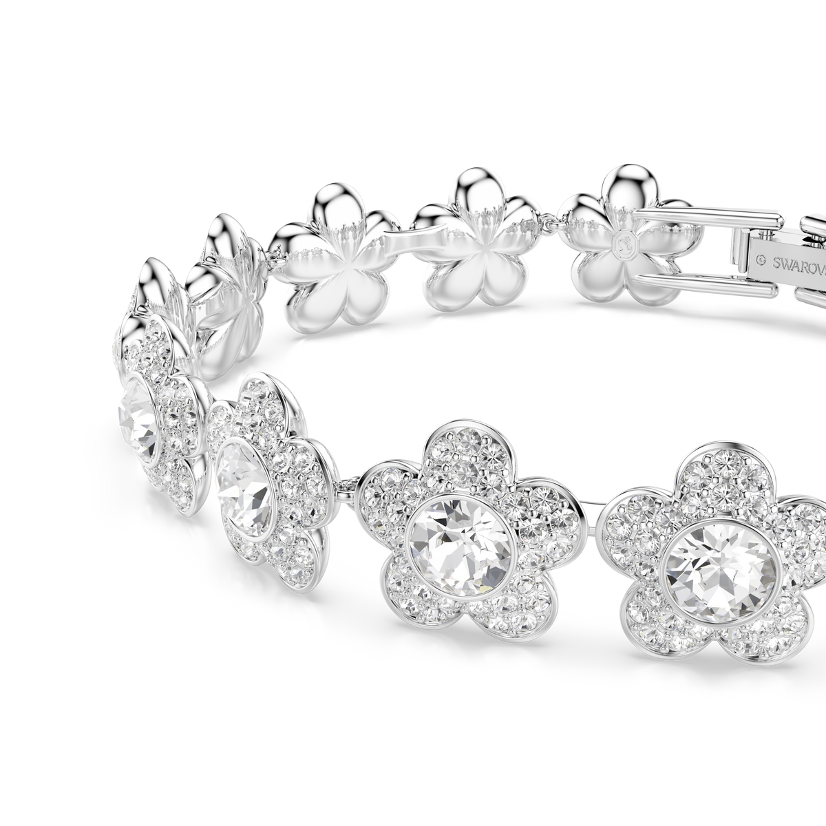 Ariana Grande x Swarovski Bileklik, Yuvarlak Kesim, Çiçek, Beyaz, Rodyum Kaplama