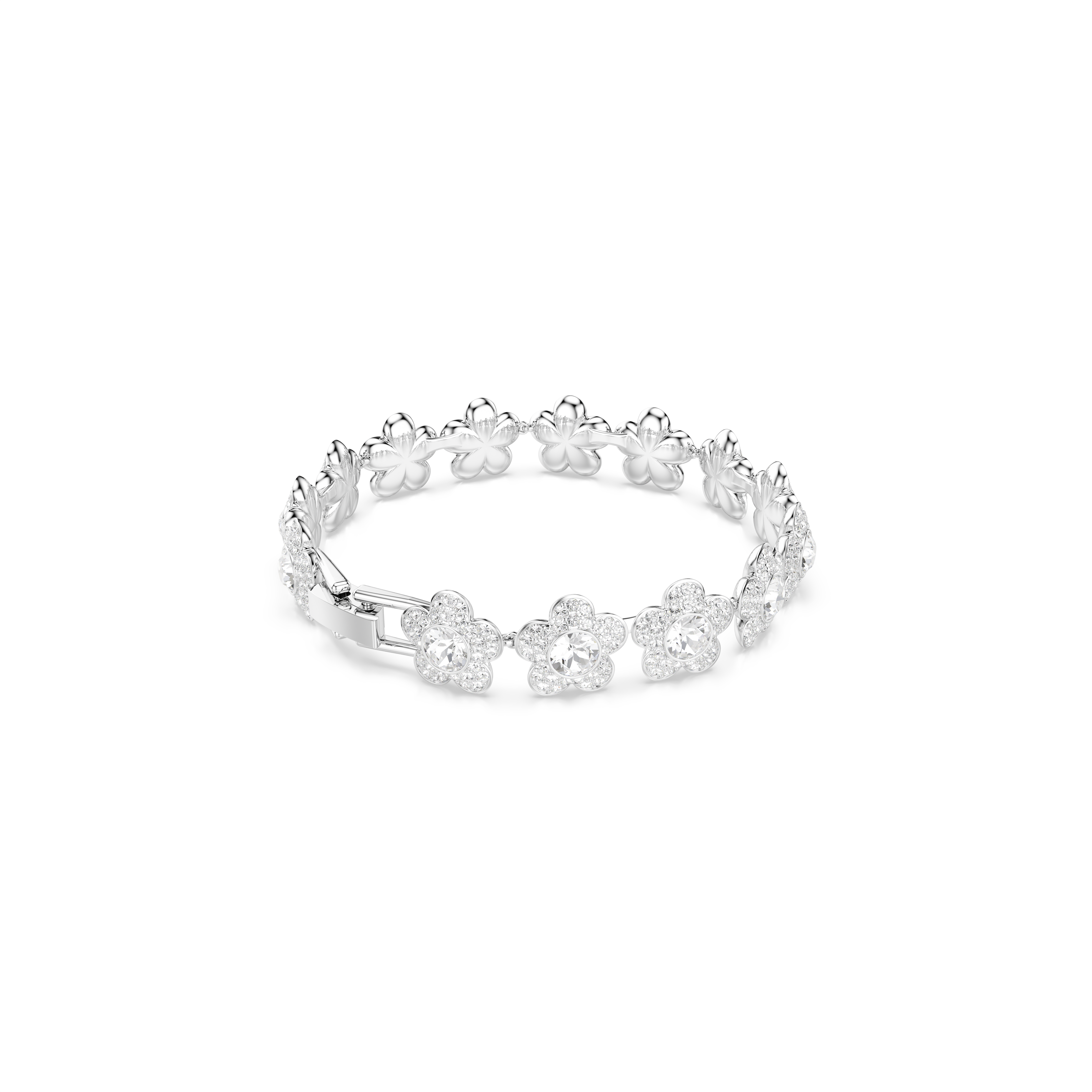 Ariana Grande x Swarovski Bileklik, Yuvarlak Kesim, Çiçek, Beyaz, Rodyum Kaplama