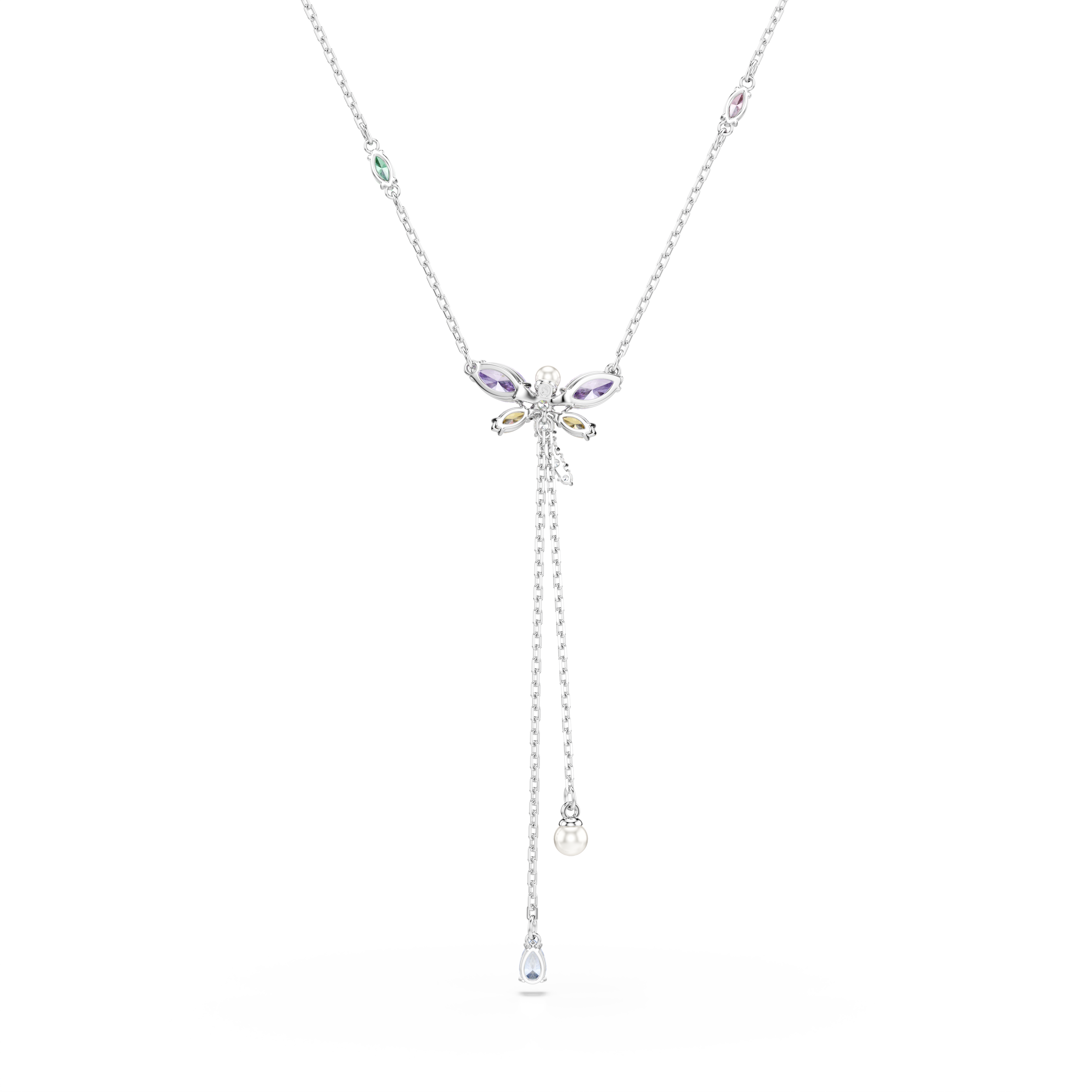 Ariana Grande x Swarovski Y Zincir Kolye, Karışık Kesim, Yusufçuk, Çok Renkli, Rodyum Kaplama