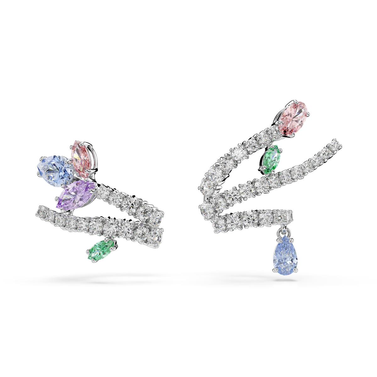 Ariana Grande x Swarovski Kelepçe Küpe, Karışık Kesim, Çok Renkli, Rodyum Kaplama