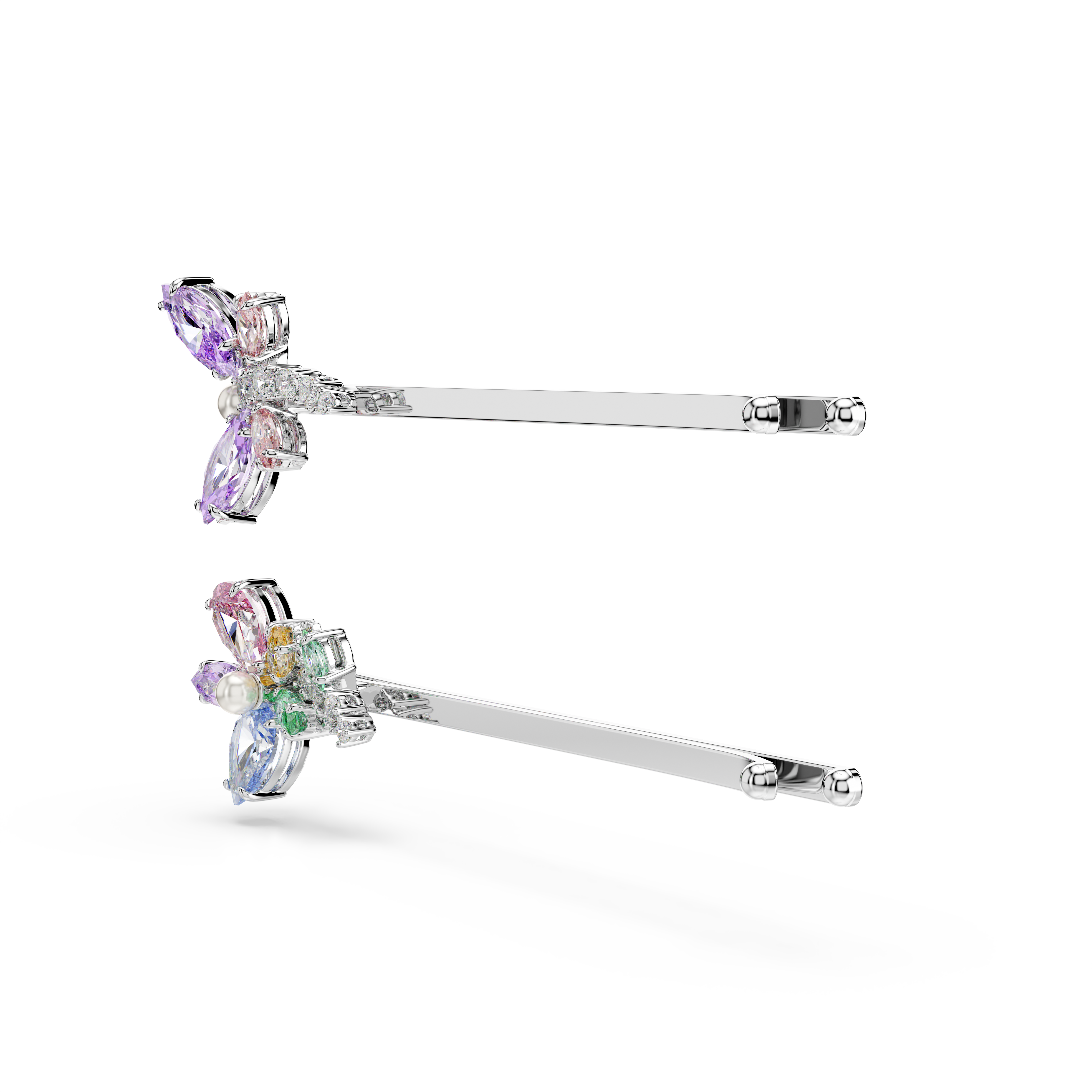 Ariana Grande x Swarovski Saç İğnesi, Karışık Kesim, Yusufçuk, Çiçek, Çok Renkli, Rodyum Kaplama
