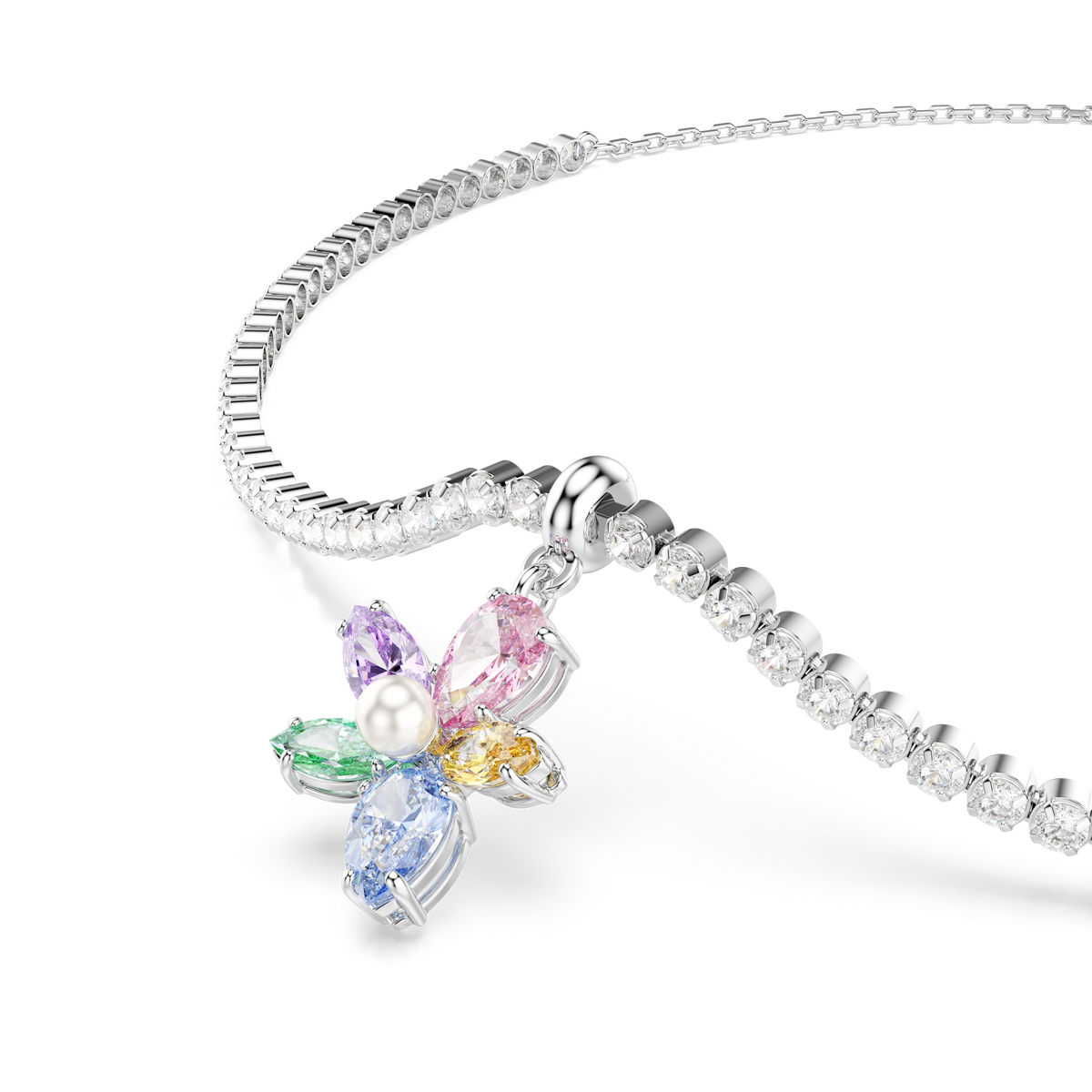 Ariana Grande x Swarovski Gerdanlık, Karışık Kesim, Çiçek, Çok Renkli, Rodyum Kaplama
