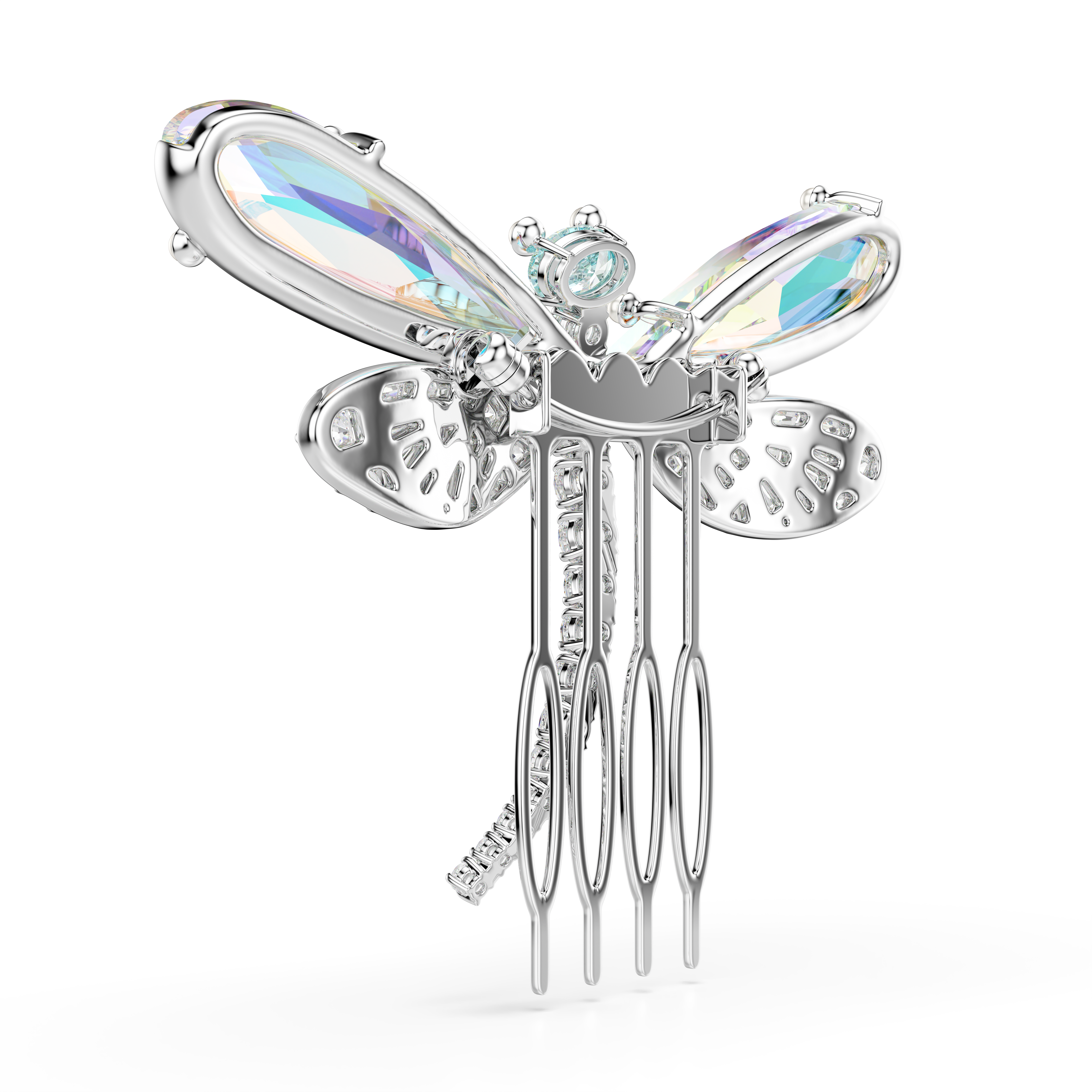 Ariana Grande x Swarovski Broş Ve Saç Aksesuarı, Kristal İnci, Karışık Kesim, Yusufçuk, Beyaz, Rodyum Kaplama