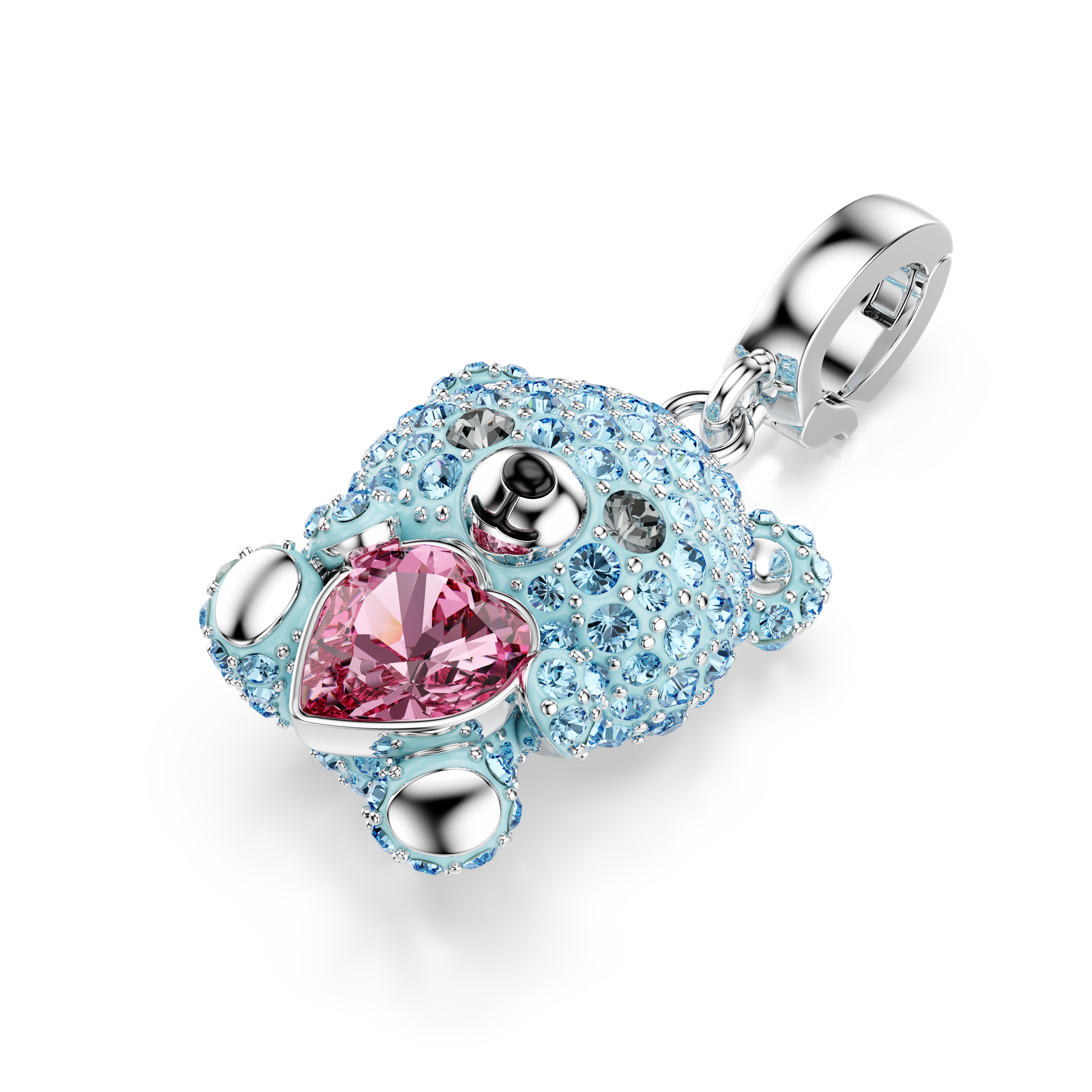 Idyllia Charm, Karışık Kesim, Ayıcık, Mavi, Rodyum Kaplama
