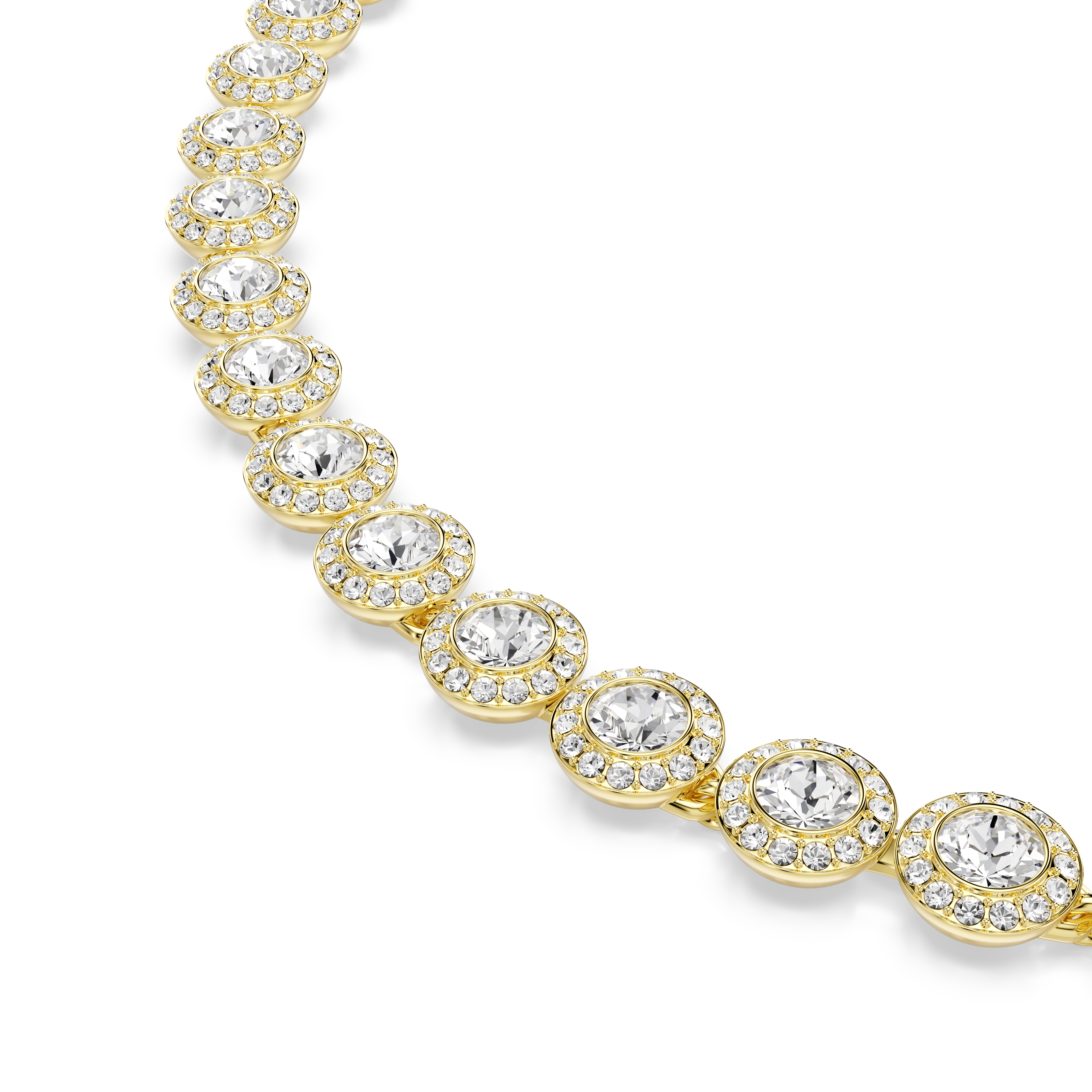 Una Angelic Set, Set (3), Yuvarlak Kesim, Beyaz, Sari Altin Rengi Kaplama