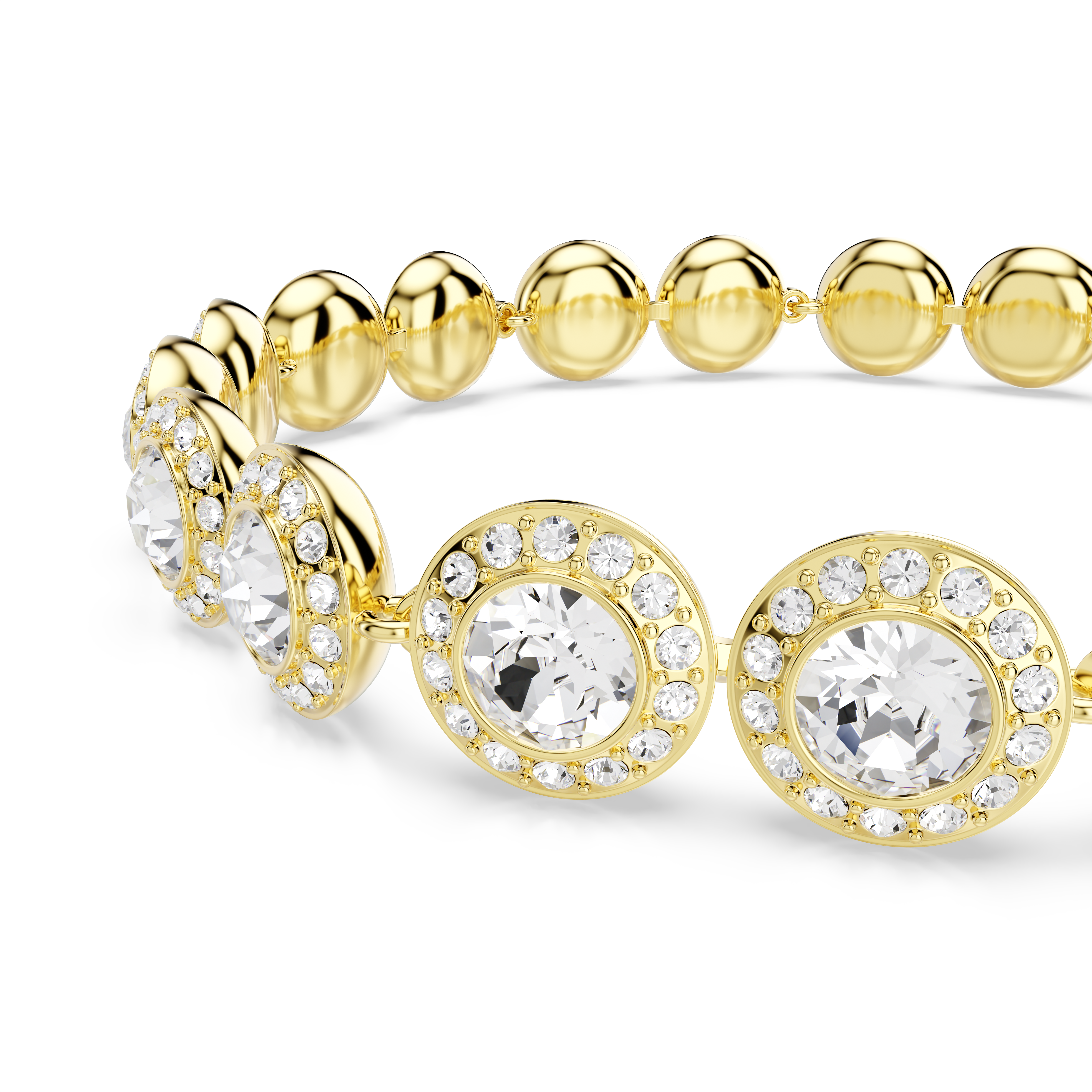 Una Angelic Set, Set (3), Yuvarlak Kesim, Beyaz, Sari Altin Rengi Kaplama