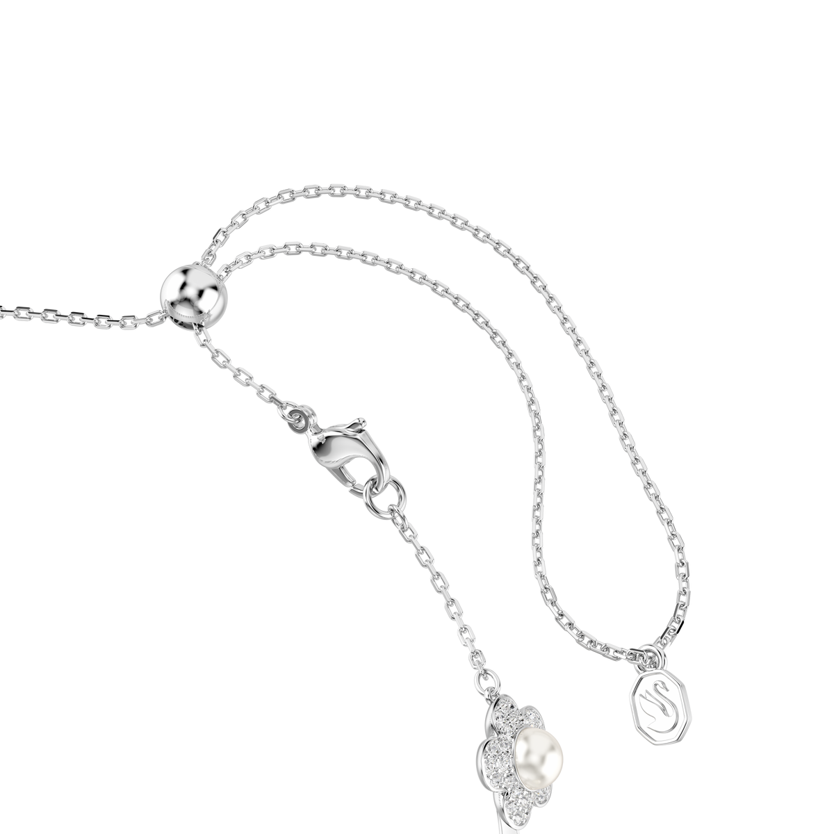 Ariana Grande x Swarovski Gerdanlık, Kristal İnci, Yuvarlak Kesim, Beyaz, Rodyum Kaplama