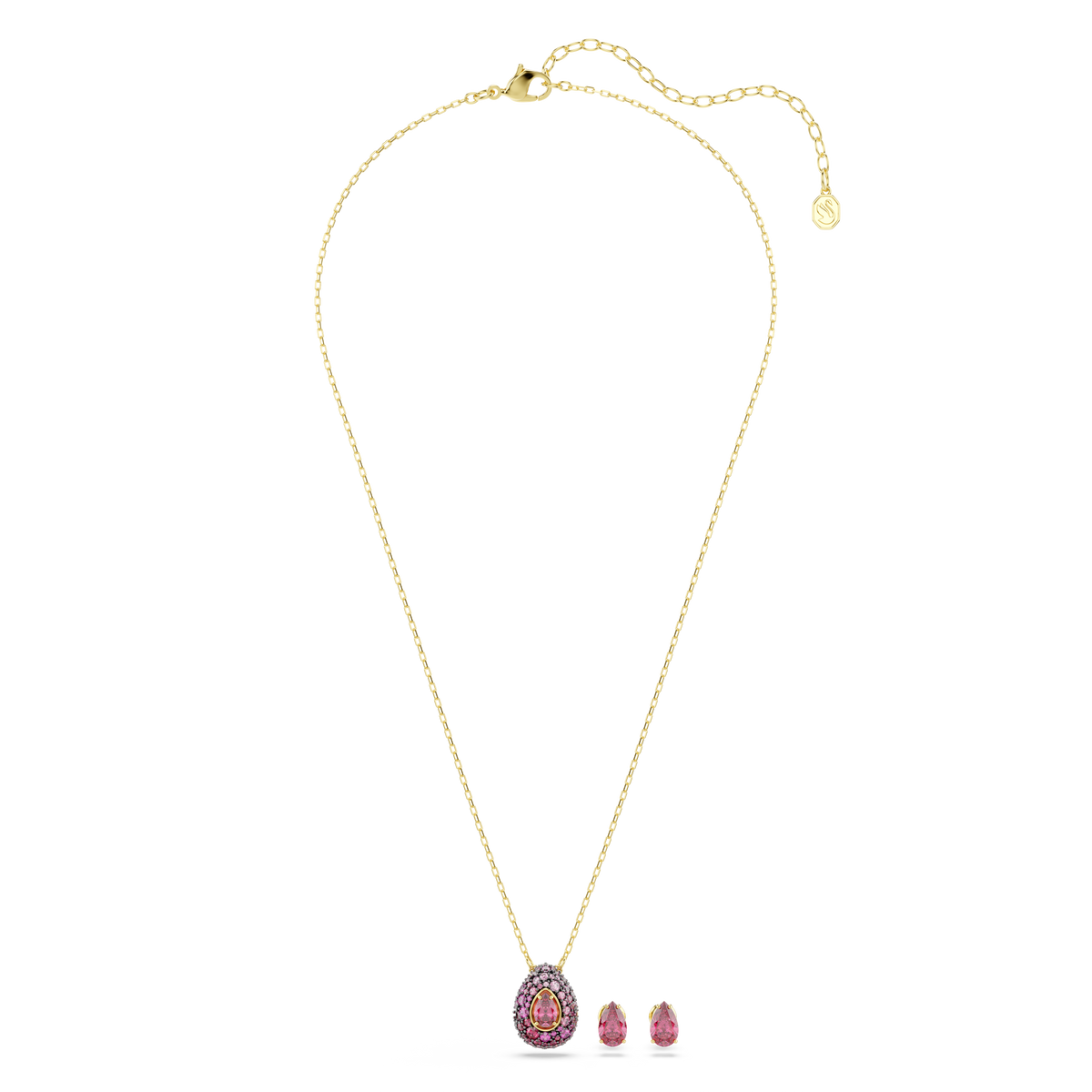 Sublima Set, Set (2), Armut Kesim, Kırmızı, 18K Altın Rengi Yüzey