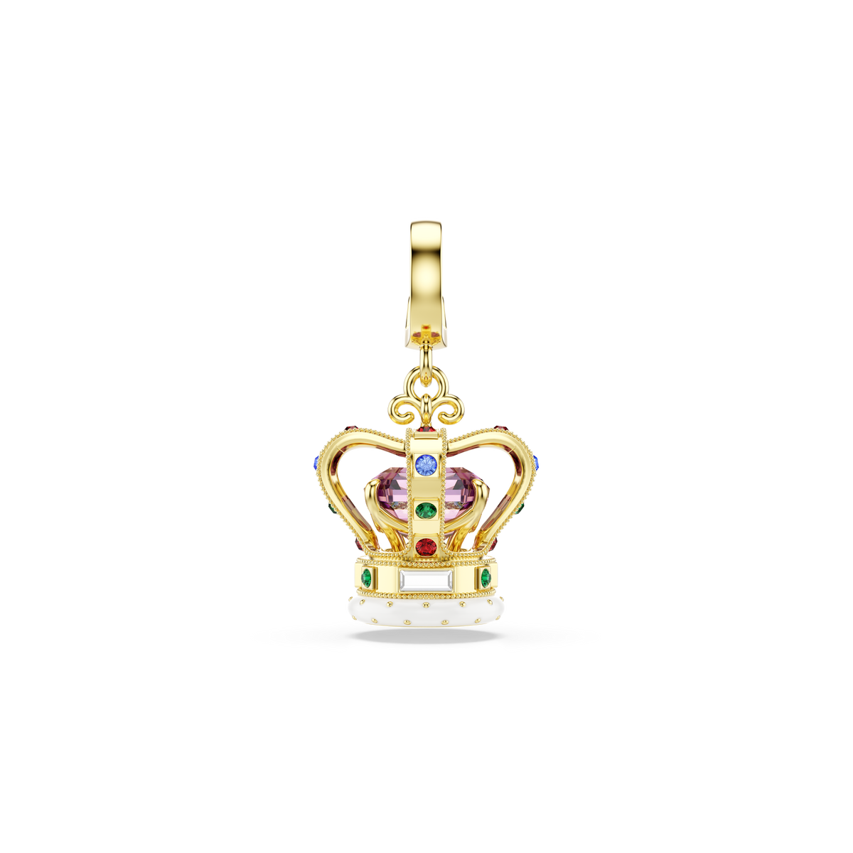 Minions Crown Charm, Karışık Kesim, Çok Renkli, Sarı Altın Rengi Kaplama