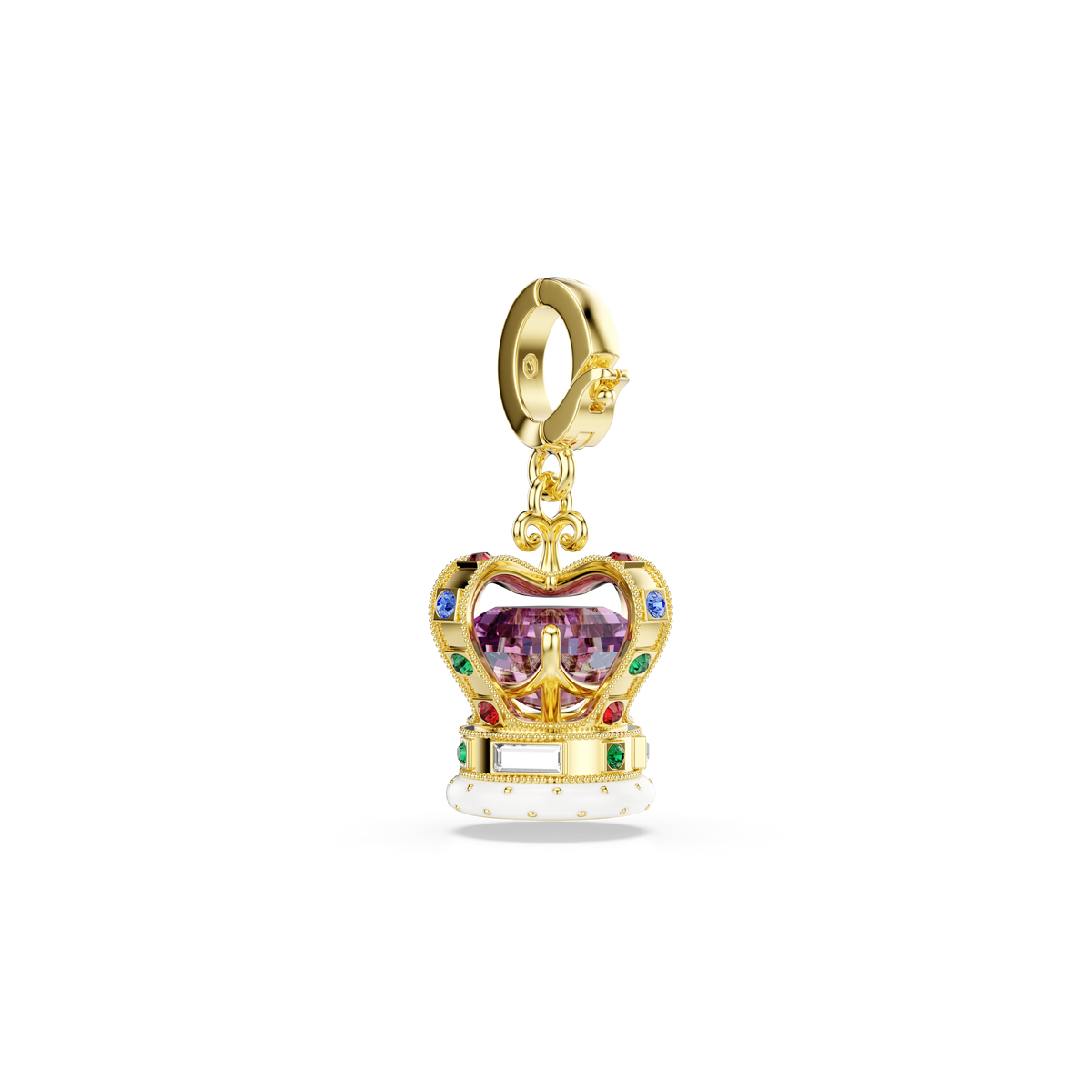 Minions Crown Charm, Karışık Kesim, Çok Renkli, Sarı Altın Rengi Kaplama