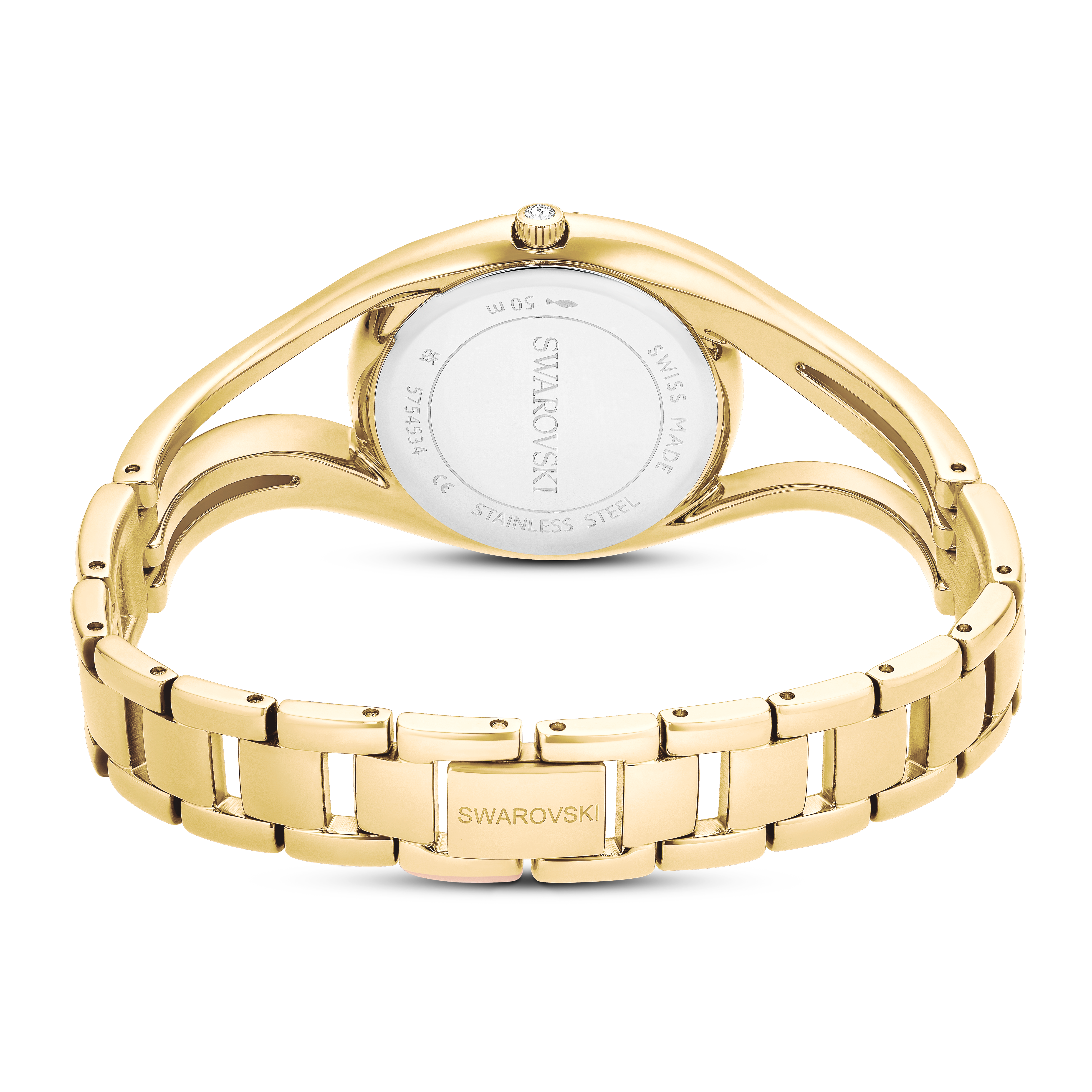 Hyperbola Bangle Saat, İsviçre Üretimi, Metal Bileklik, Altın Rengi, Altın Rengi Yüzey