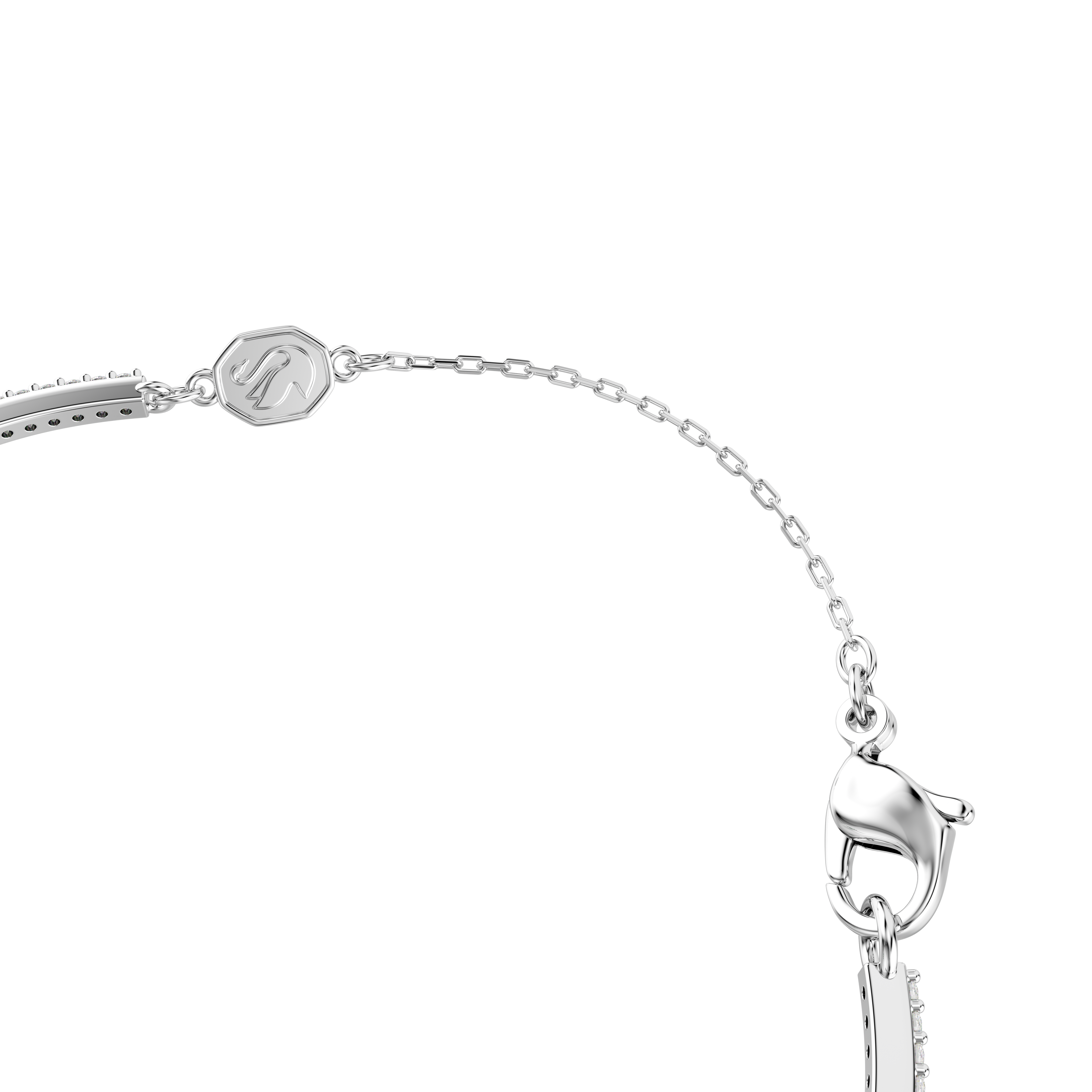 Una Angelic Bangle Bileklik, Karışık Kesim, Yeşil, Rodyum Kaplama, M