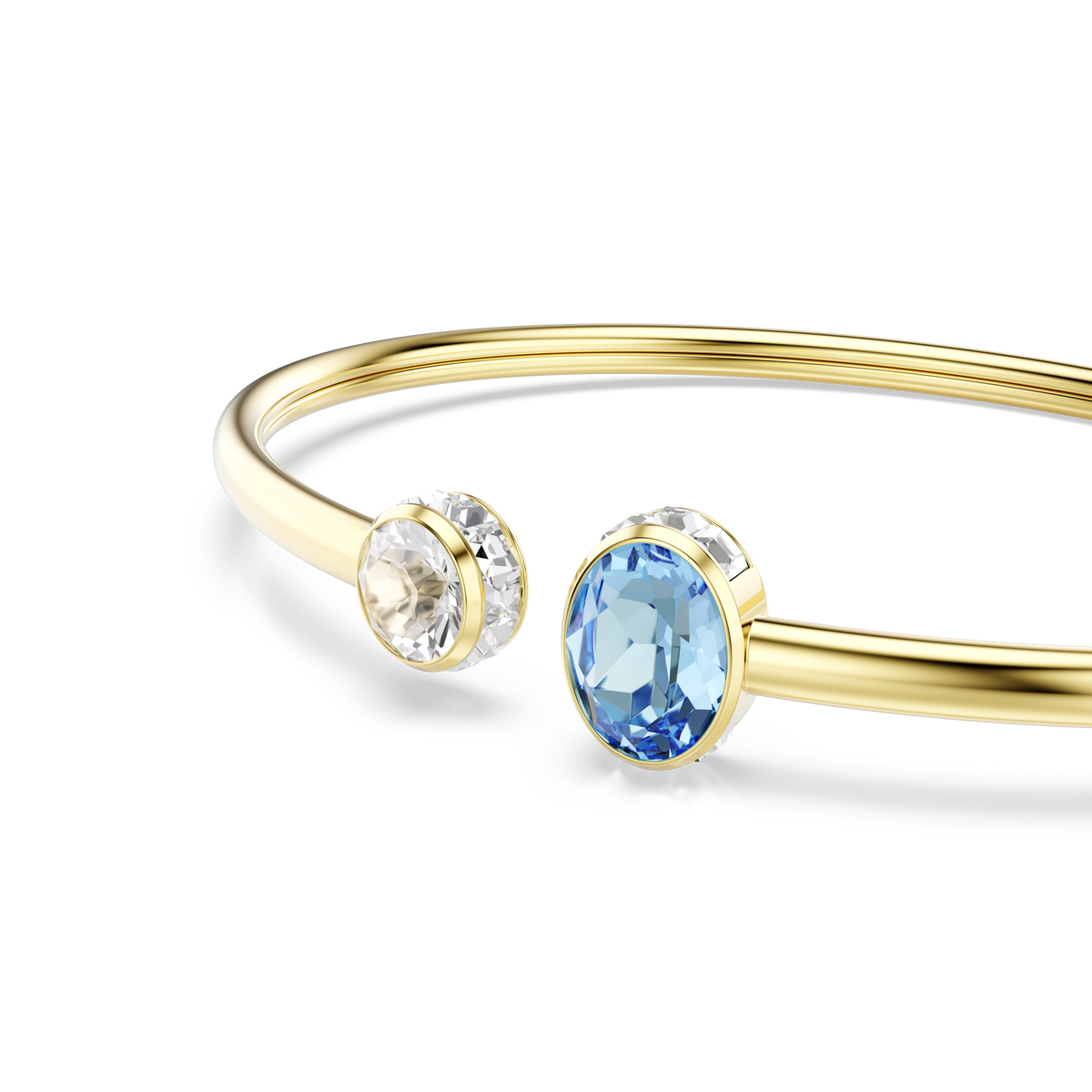 Chroma Bangle Bileklik, Karışık Kesim, Çok Renkli, 18K Altın Rengi Yüzey