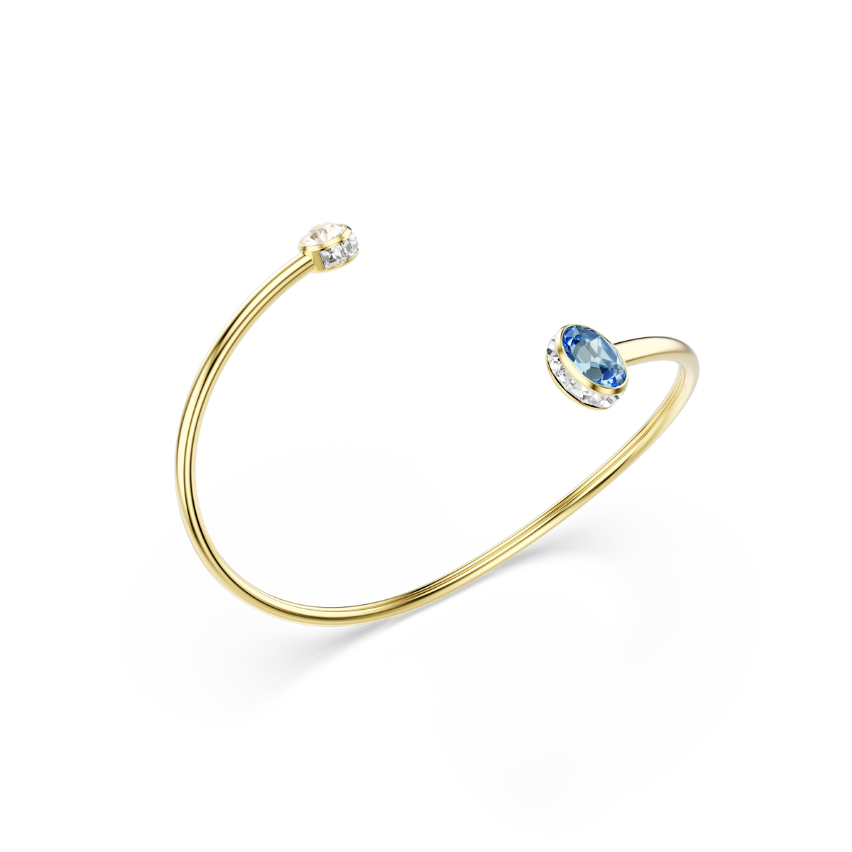 Chroma Bangle Bileklik, Karışık Kesim, Çok Renkli, 18K Altın Rengi Yüzey