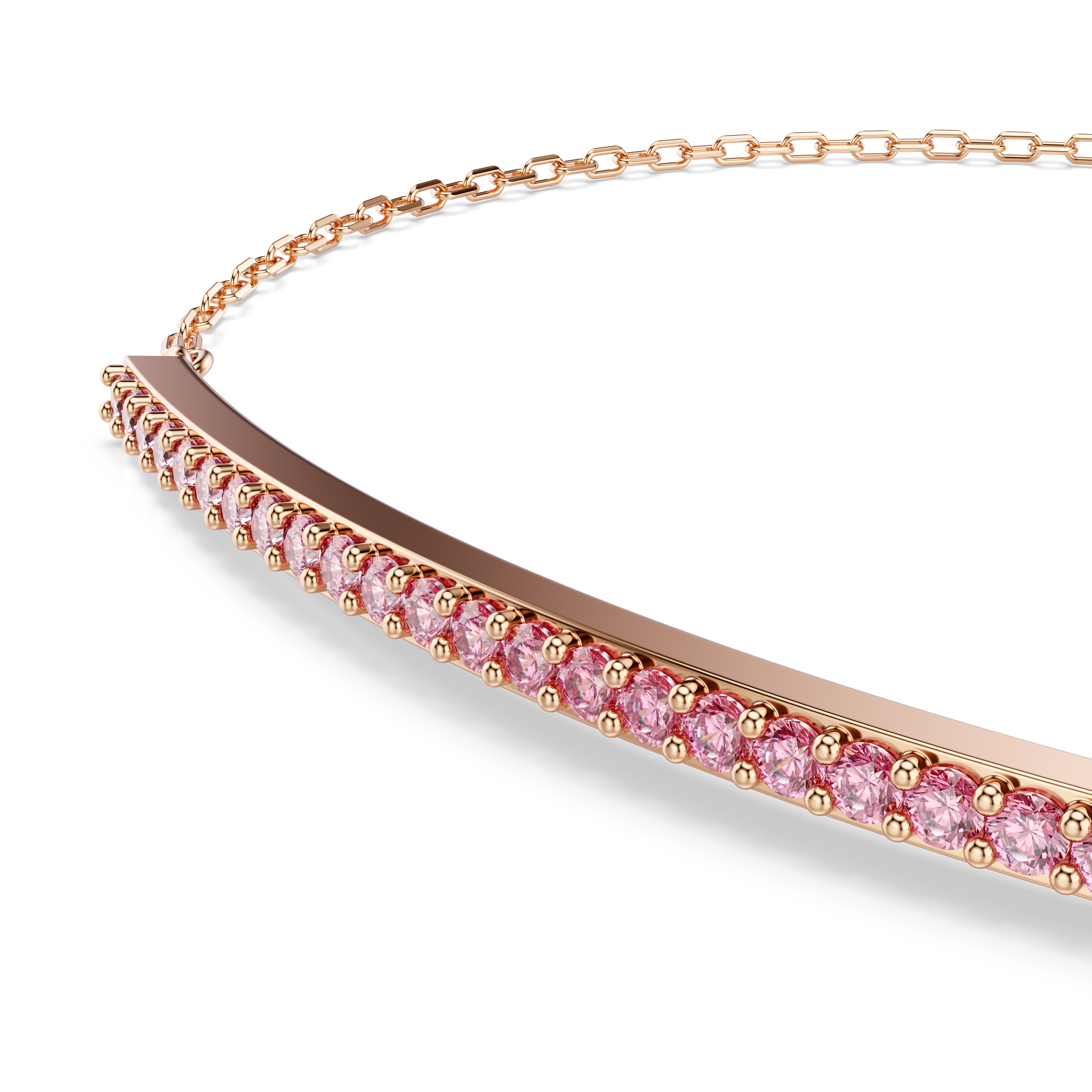 Only Bileklik, Yuvarlak Kesim, Pembe, 18K Pembe Altın Rengi Yüzey
