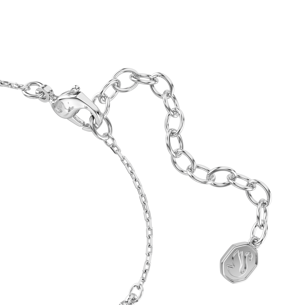 Swan Bileklik, Karışık Kesim, Kuğu, Beyaz, Rodyum Kaplama