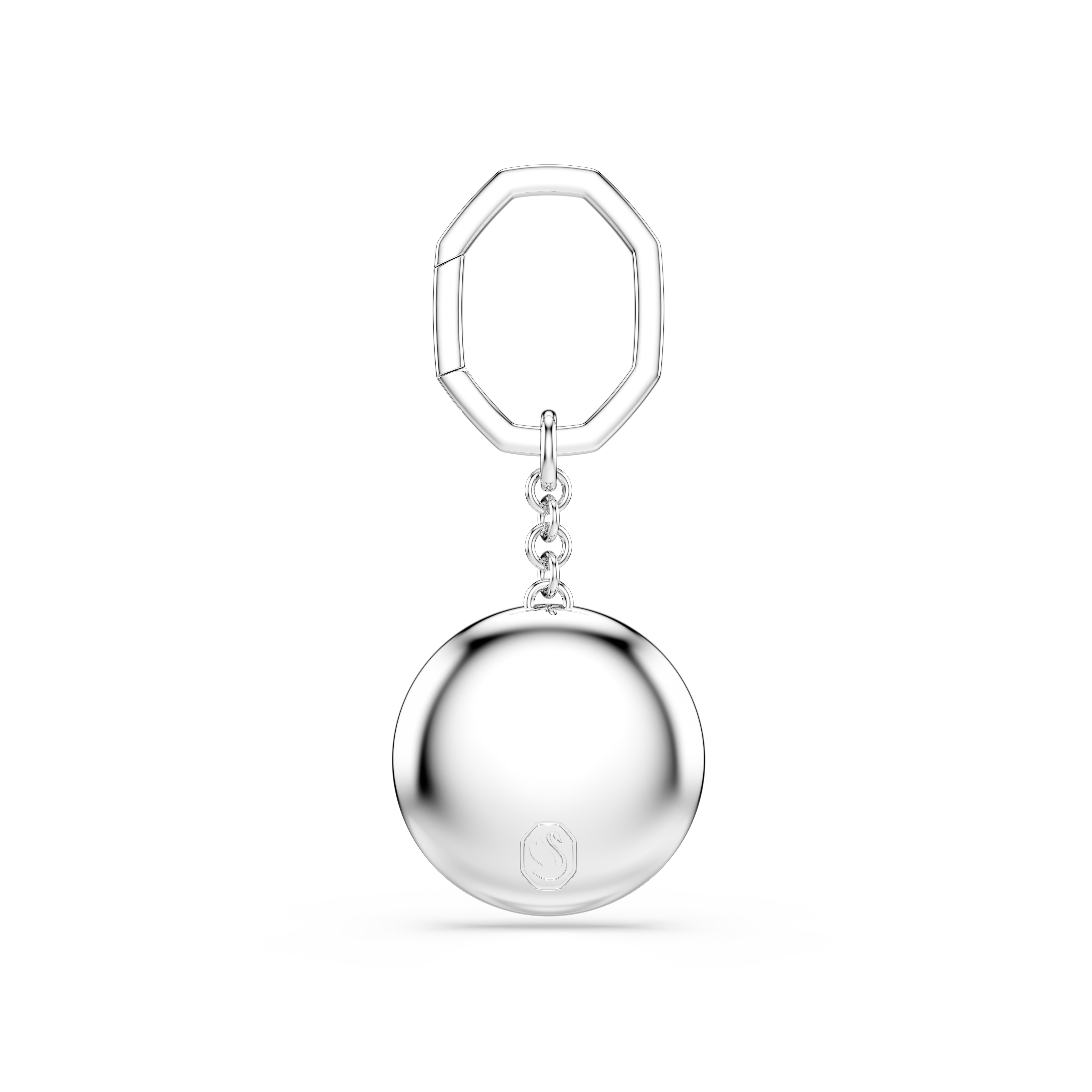 Çanta Charm'I, Yuvarlak Kesim, Beyaz, Rodyum Kaplama