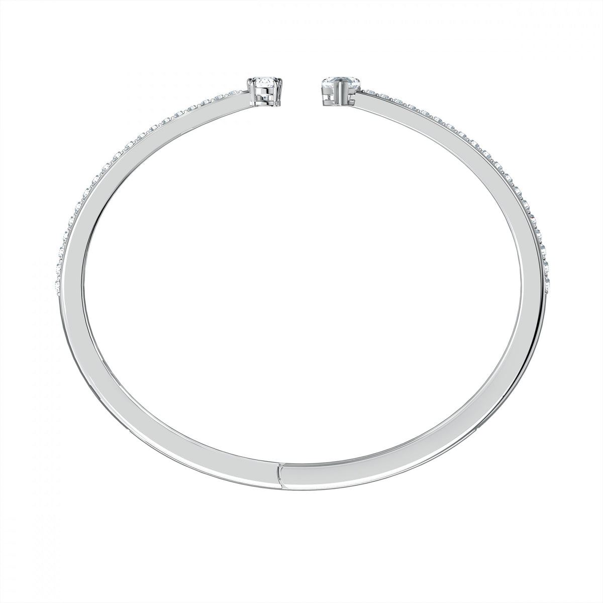 Attract Cuff Bileklik, Beyaz, Rodyum Kaplama
