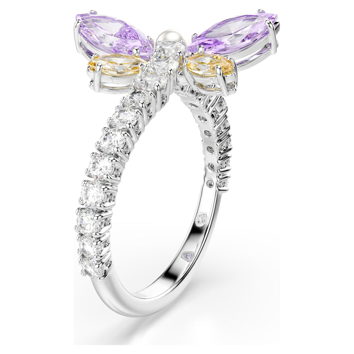 Ariana Grande x Swarovski Motif Yüzük, Karışık Kesim, Yusufçuk, Çok Renkli, Rodyum Kaplama